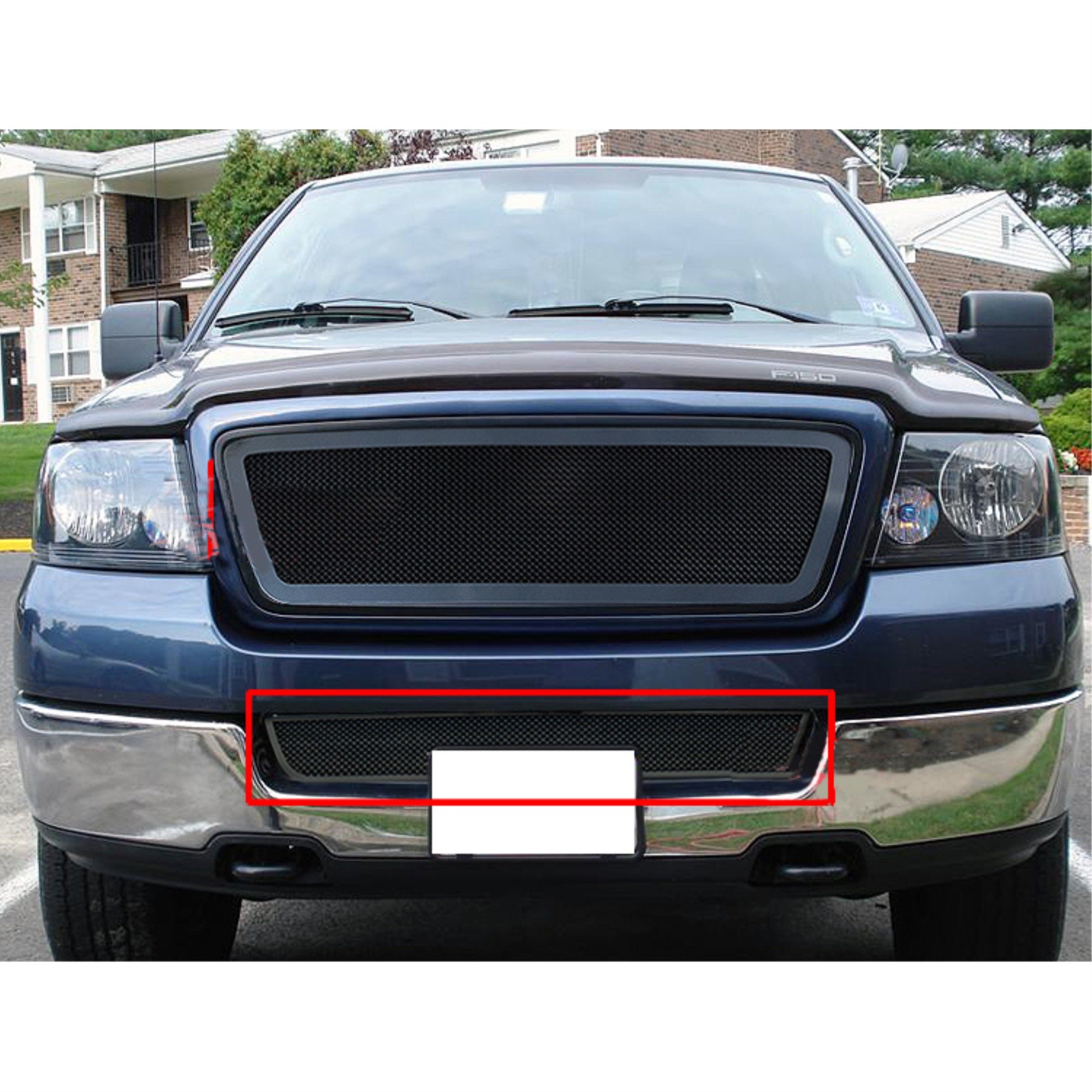 2004-2005 Ford F-150 Stainless Steel Black Powder Coated Finish 1.8 Mm Wire Mesh Black Wire Mesh Grille