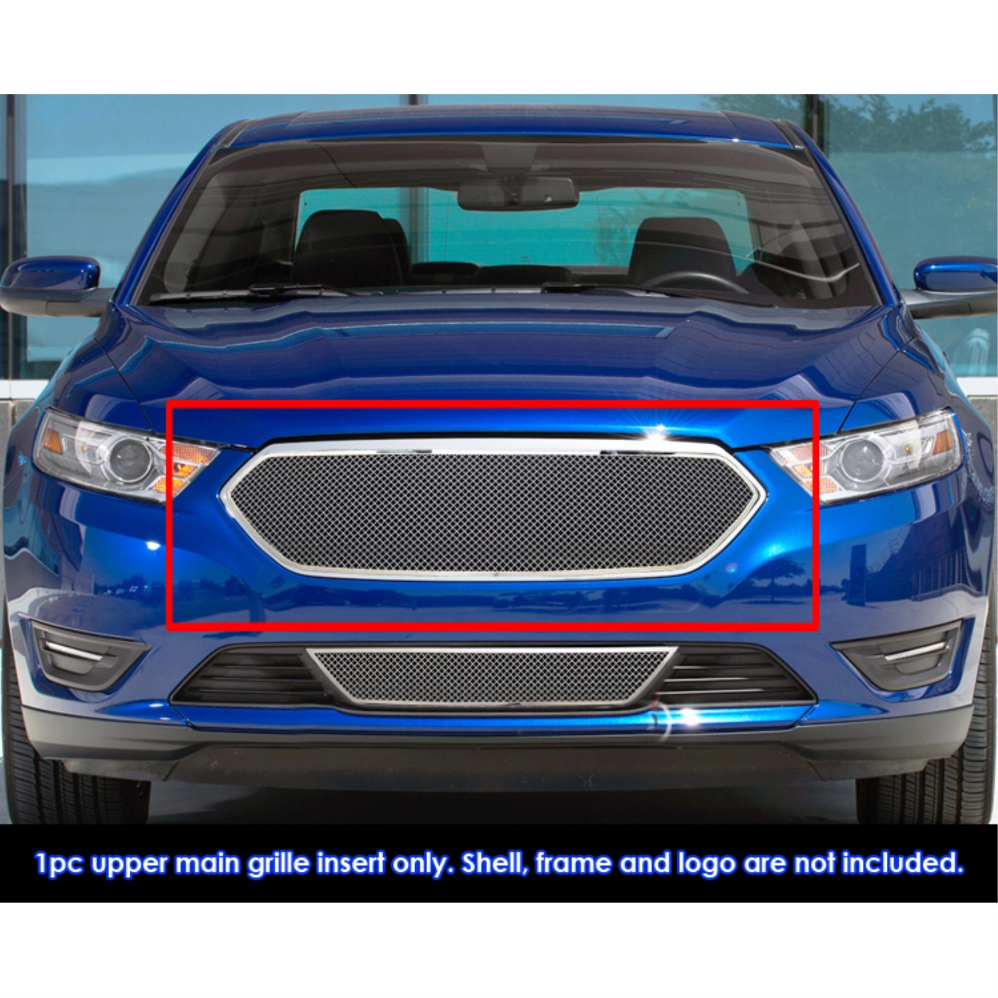 2013-2019 Ford Taurus Sho Logo Cover Stainless Steel Polished Finish 1.8 Mm Wire Mesh Mesh Grille