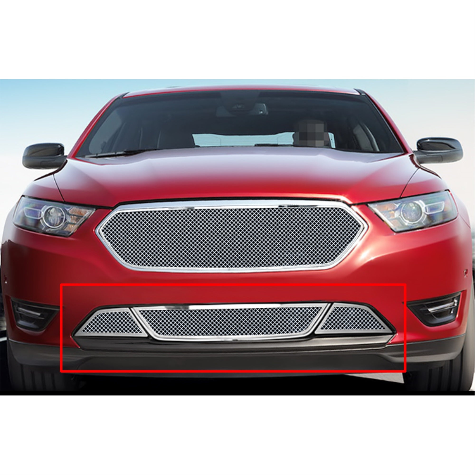 2013-2019 Ford Taurus All Model With Honeycomb Bumper Stainless Steel Polished Finish 1.8 Mm Wire Mesh Mesh Grille