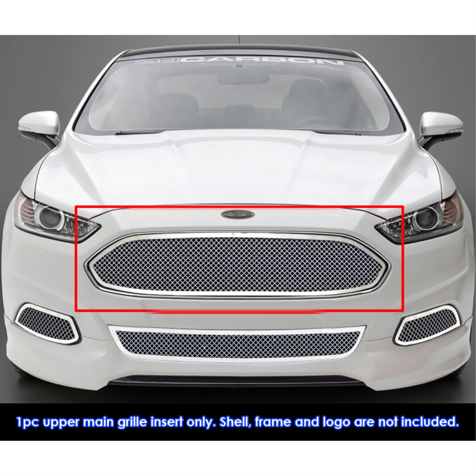 2013-2016 Ford Fusion Chrome Pcs Need To Be Removed. Stainless Steel Polished Finish 1.8 Mm Wire Mesh Mesh Grille