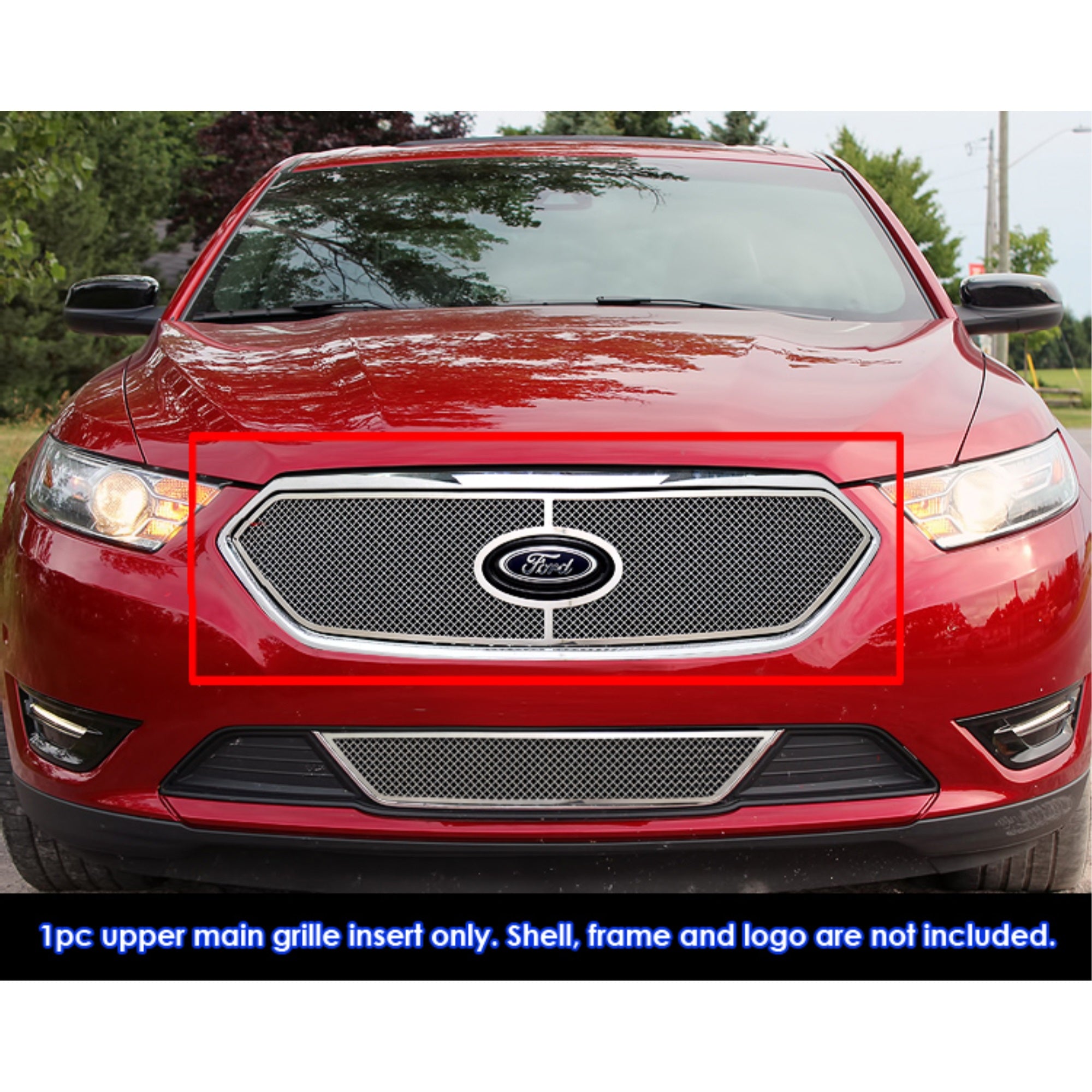 2013-2019 Ford Taurus Sho Logo Show Stainless Steel Polished Finish 1.8 Mm Wire Mesh Mesh Grille