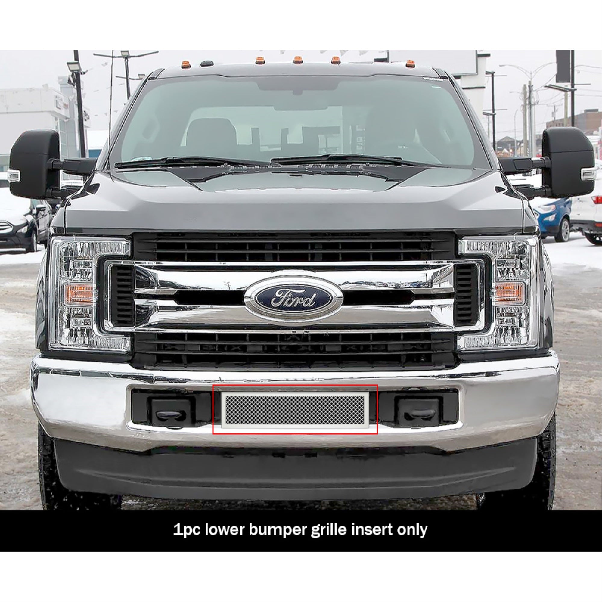 Stainless Steel Lower Bumper Mesh Grille 2017-2019 Ford F-250 /2017-2019 Ford F-350
