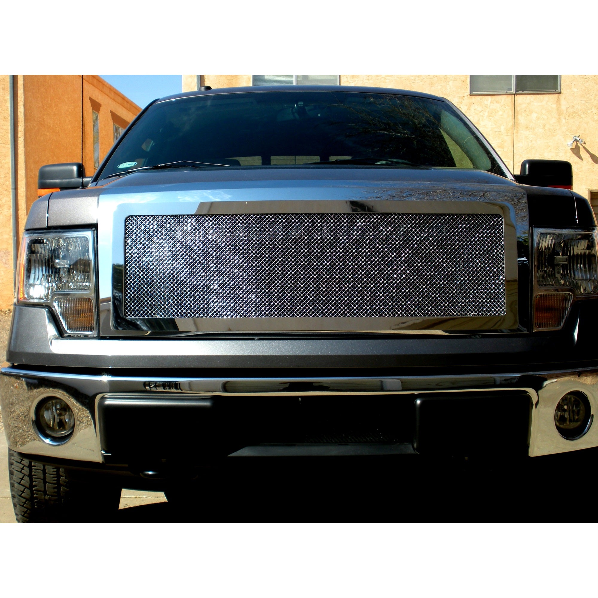 2009-2014 Ford F-150 All Model/Not For Raptor Stainless Steel Polished Finish 1.8 Mm Wire Mesh Mesh Grille
