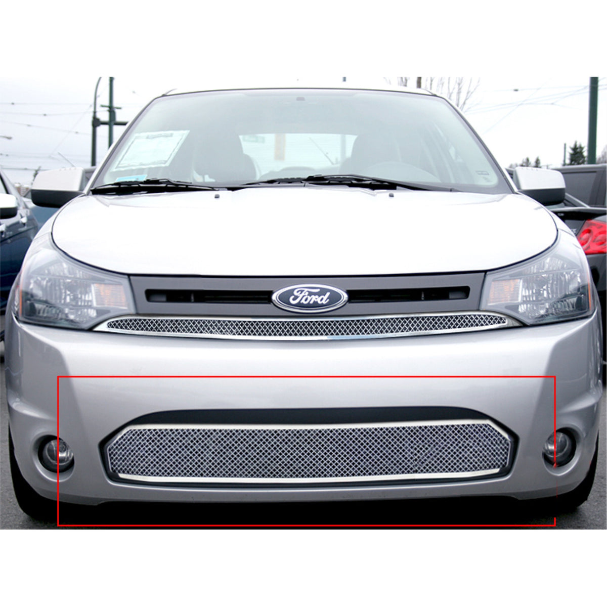 2008-2011 Ford Focus  Coupe Stainless Steel Polished Finish 1.8 Mm Wire Mesh Mesh Grille