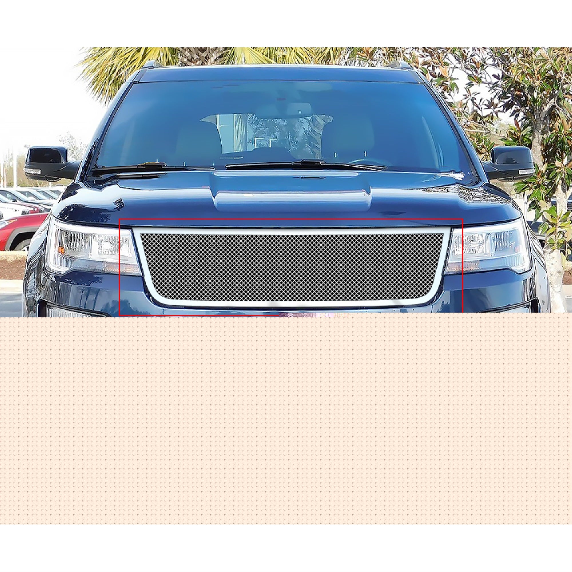 Stainless Steel Main Upper Mesh Grille 2016-2019 Ford