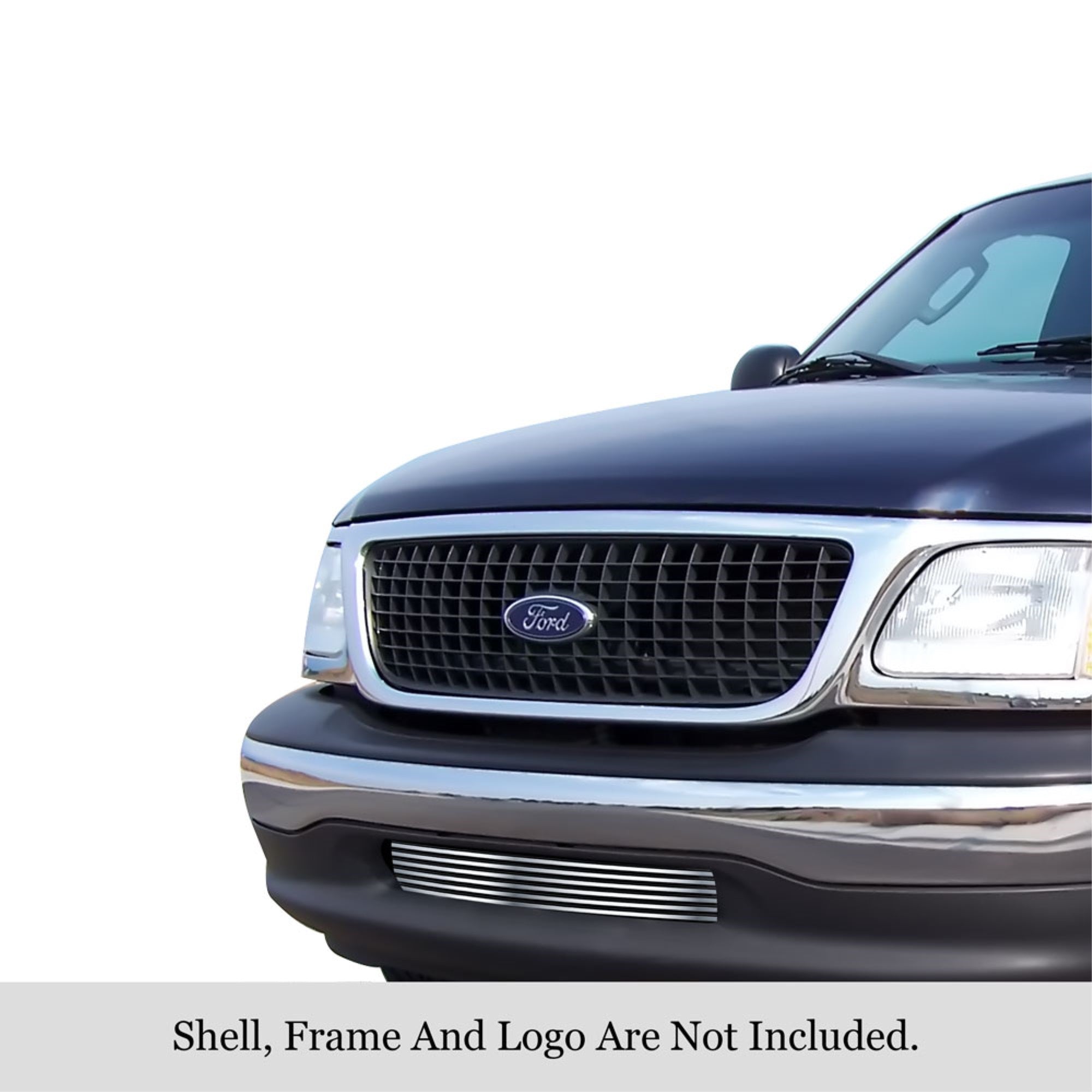 2001-2003 Ford F-150 Harley Davidson 304 Stainless Steel Polished Finish 8X6 Horizontal Billet Stainless Steel Billet Grille
