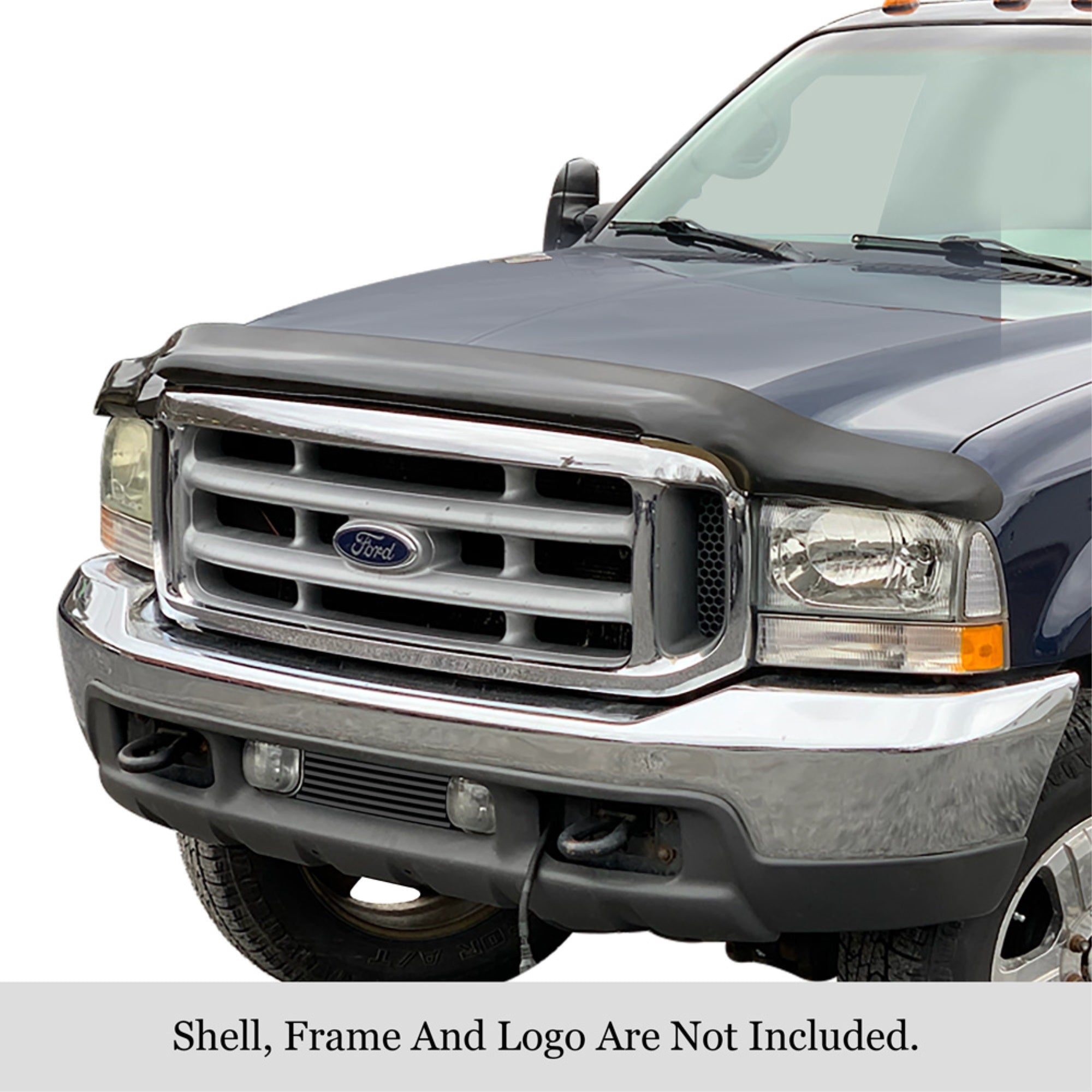1999-2004 Ford F-250 Sd /1999-2004 Ford F-350 Sd /1999-2004 Ford F-450 Sd /1999-2004 Ford F-550 Sd /2000-2004 Ford Excursion Stainless Steel Black Powder Coated Finish 8X6 Horizontal Billet Black Stainless Steel Billet Grille