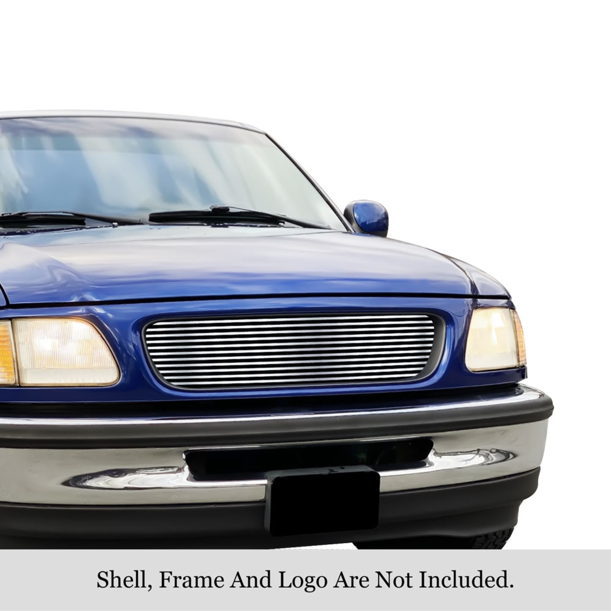 1997-1998 Ford Expedition /1997-1998 Ford F-150 Bar Style/1997-1998 Ford F-250 Bar Style 304 Stainless Steel Polished Finish 8X6 Horizontal Billet Stainless Steel Billet Grille