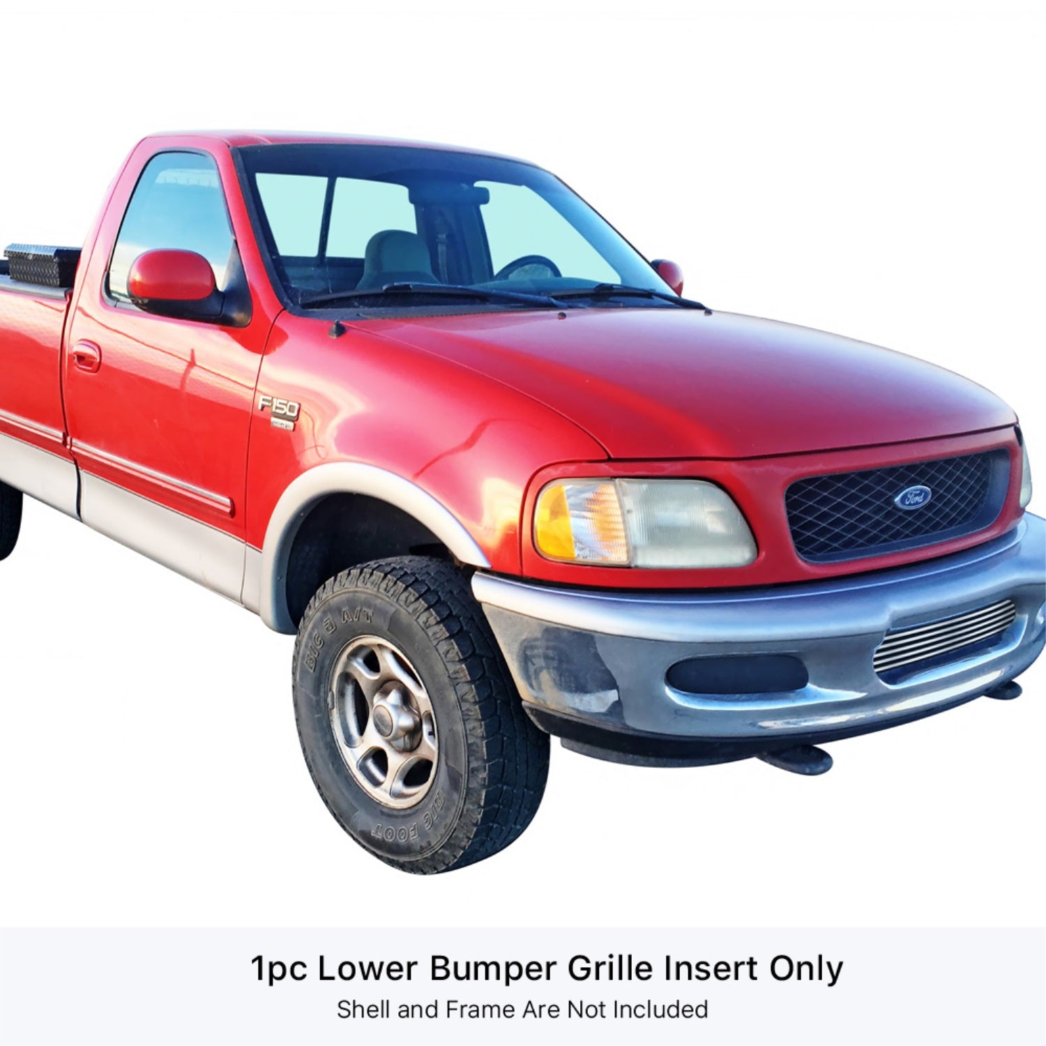 1997-1998 Ford Expedition /1997-1998 Ford F-150 4Wd 304 Stainless Steel Polished Finish 8X6 Horizontal Billet Stainless Steel Billet Grille