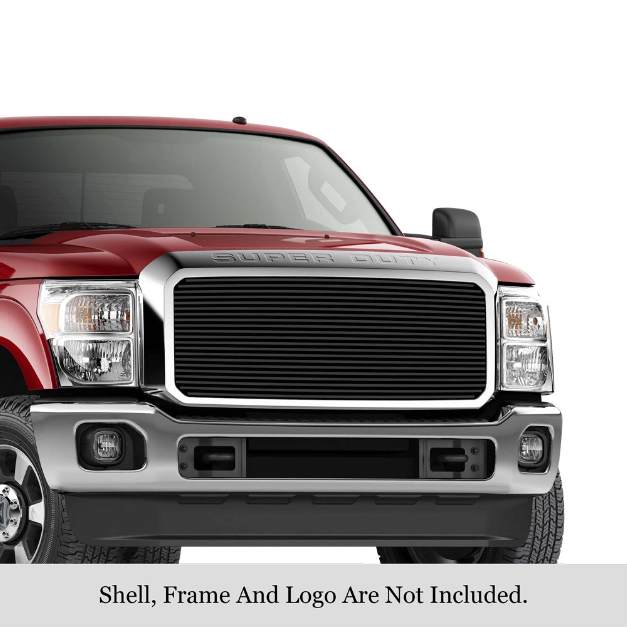 2011-2016 Ford F-250 Sd /2011-2016 Ford F-350 Sd /2011-2016 Ford F-450 Sd /2011-2016 Ford F-550 Sd Stainless Steel Black Powder Coated Finish 8X6 Horizontal Billet Black Stainless Steel Billet Grille