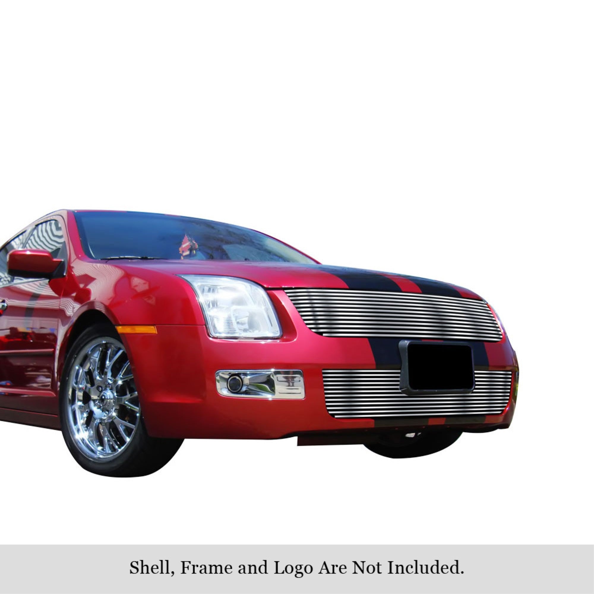 2006-2009 Ford Fusion Stainless Steel Silver Hairline Finish Finish Horizontal Billet Stainless Steel Billet Grille