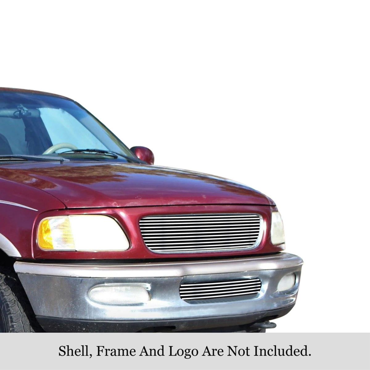 1997-1998 Ford Expedition /1997-1998 Ford F-150 4Wd Bar Style 304 Stainless Steel Polished Finish 8X6 Horizontal Billet Stainless Steel Billet Grille