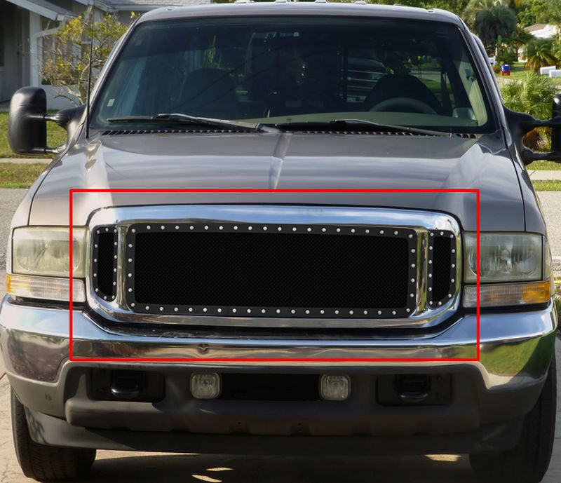 2000-2004 Ford Excursion /1999-2004 Ford F-250 /1999-2004 Ford F-350 /1999-2004 Ford F-450 /1999-2004 Ford F-550 Main Upper Rivet Grille