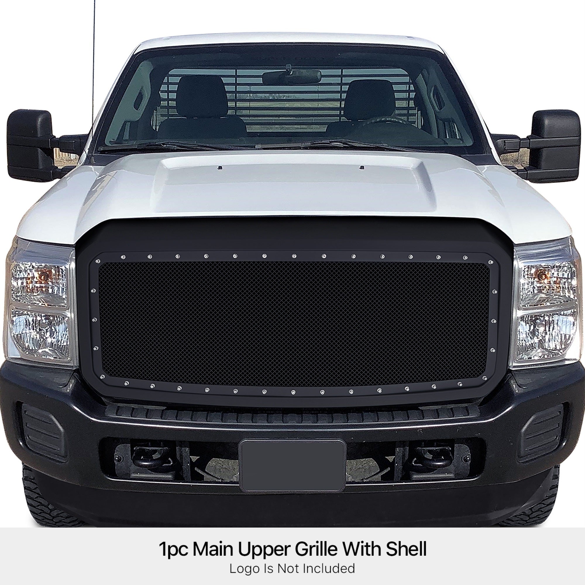 Pe + Stainless Steel Main Upper Package Grille 2011-2016 Ford F-250 Sd /2011-2016 Ford F-350 Sd /2011-2016 Ford F-450 Sd /2011-2016 Ford F-550 Sd