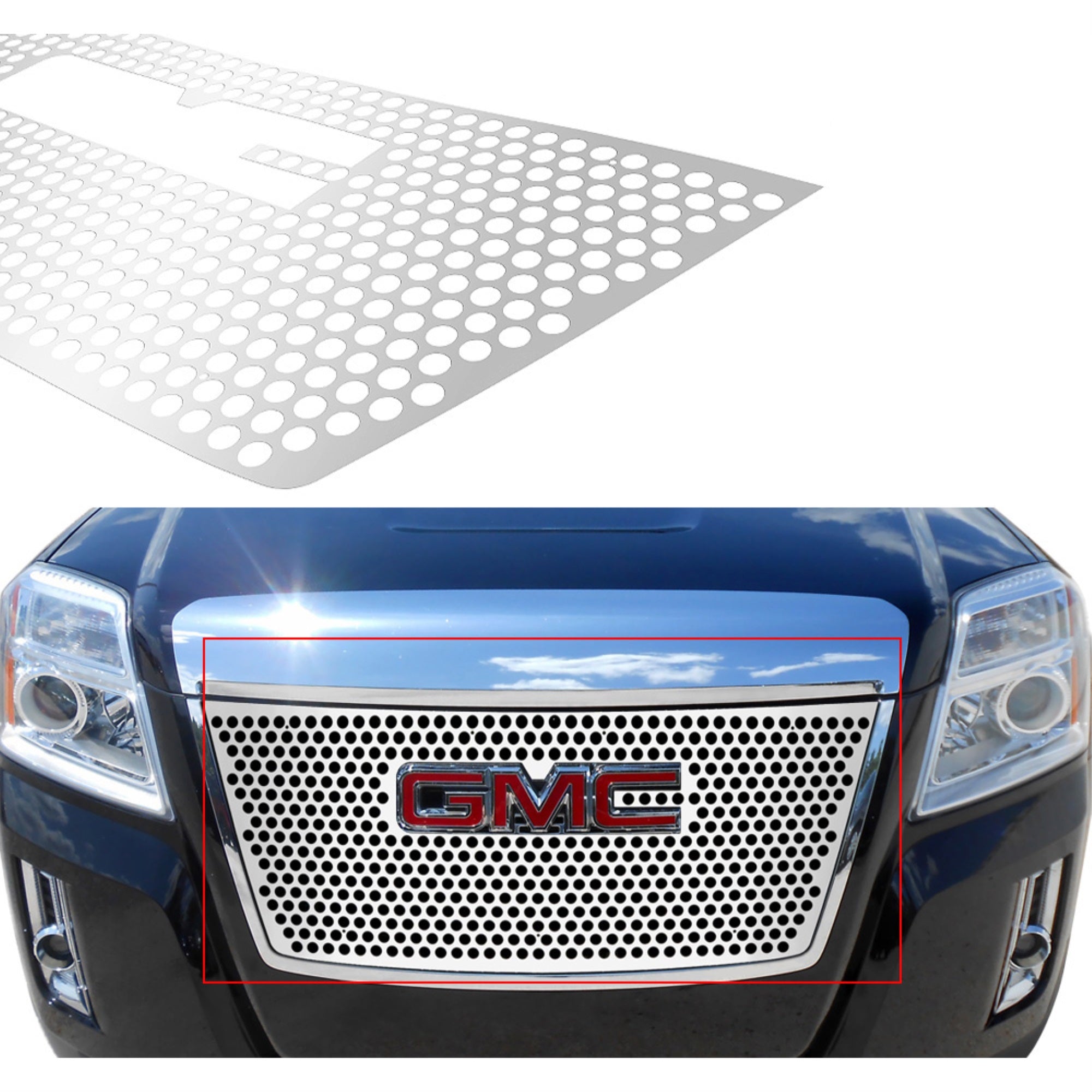 2010-2015 GMC Terrain 1 PC With Logo Show LASER CUT Sheet Grille