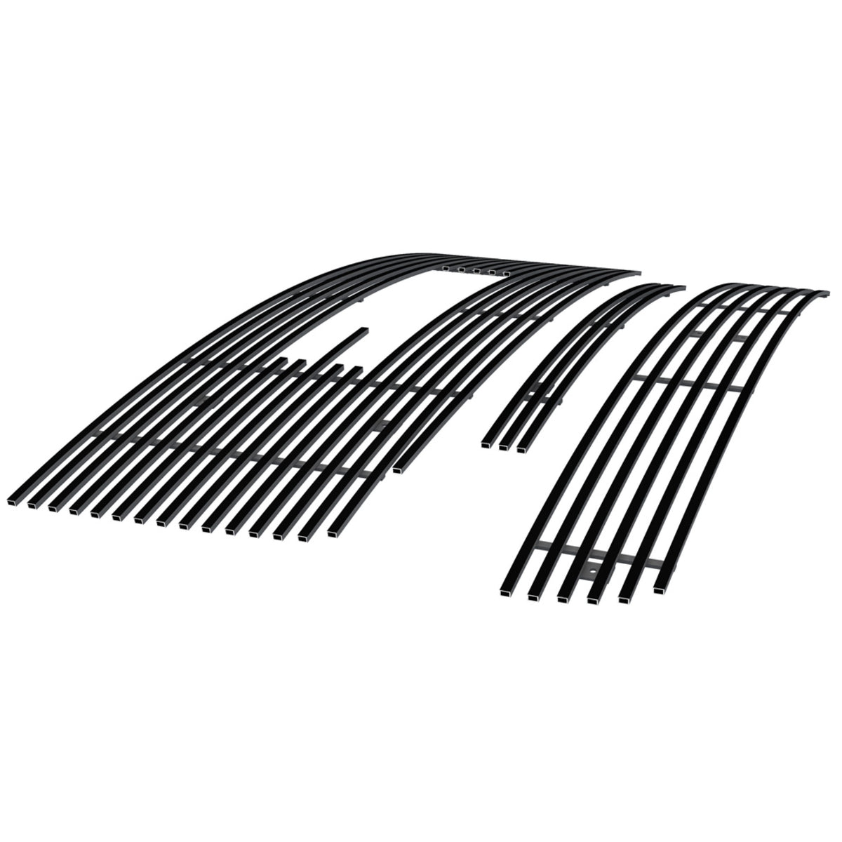 2007-2013 Gmc Sierra 1500 New Body 8X6 Horizontal Billet Black Stainless Steel Billet Grille