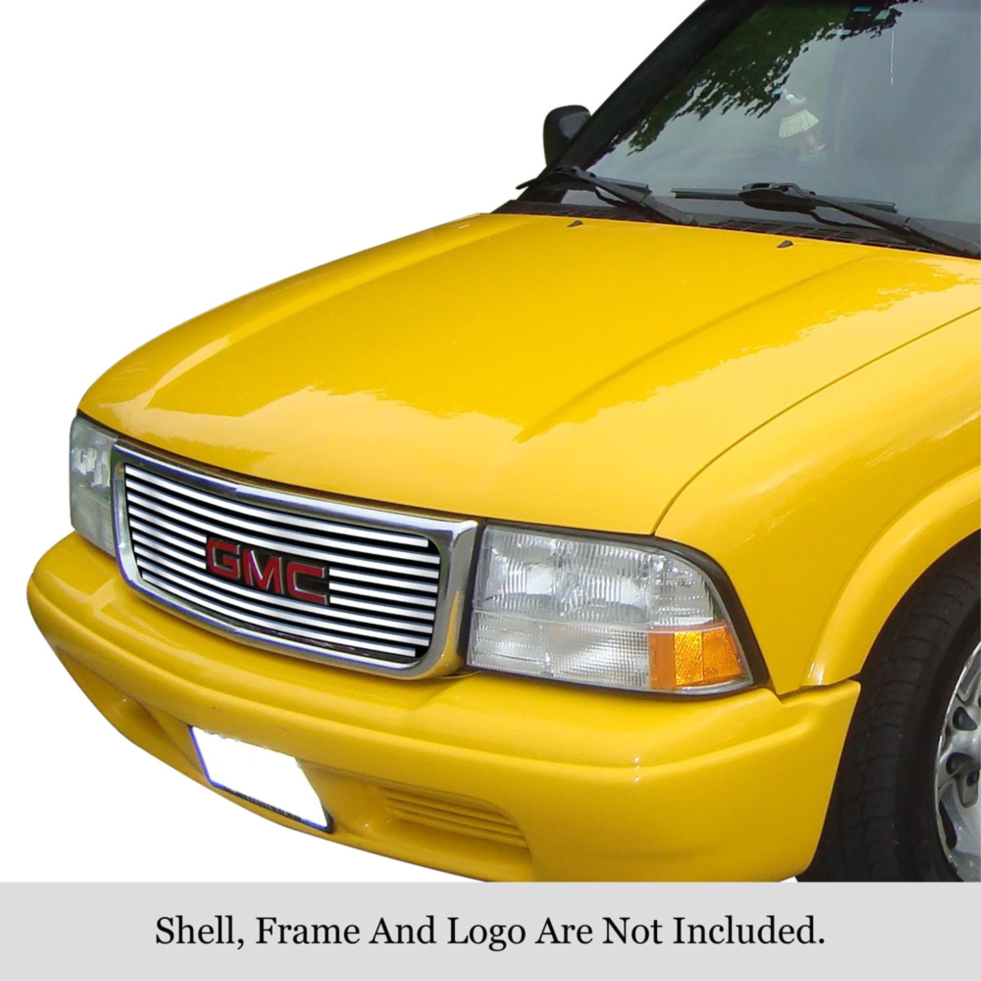 1998-2003 Gmc Jimmy With Logo Show/1998-2003 Gmc Sonoma With Logo Show 304 Stainless Steel Polished Finish 8X6 Horizontal Billet Stainless Steel Billet Grille