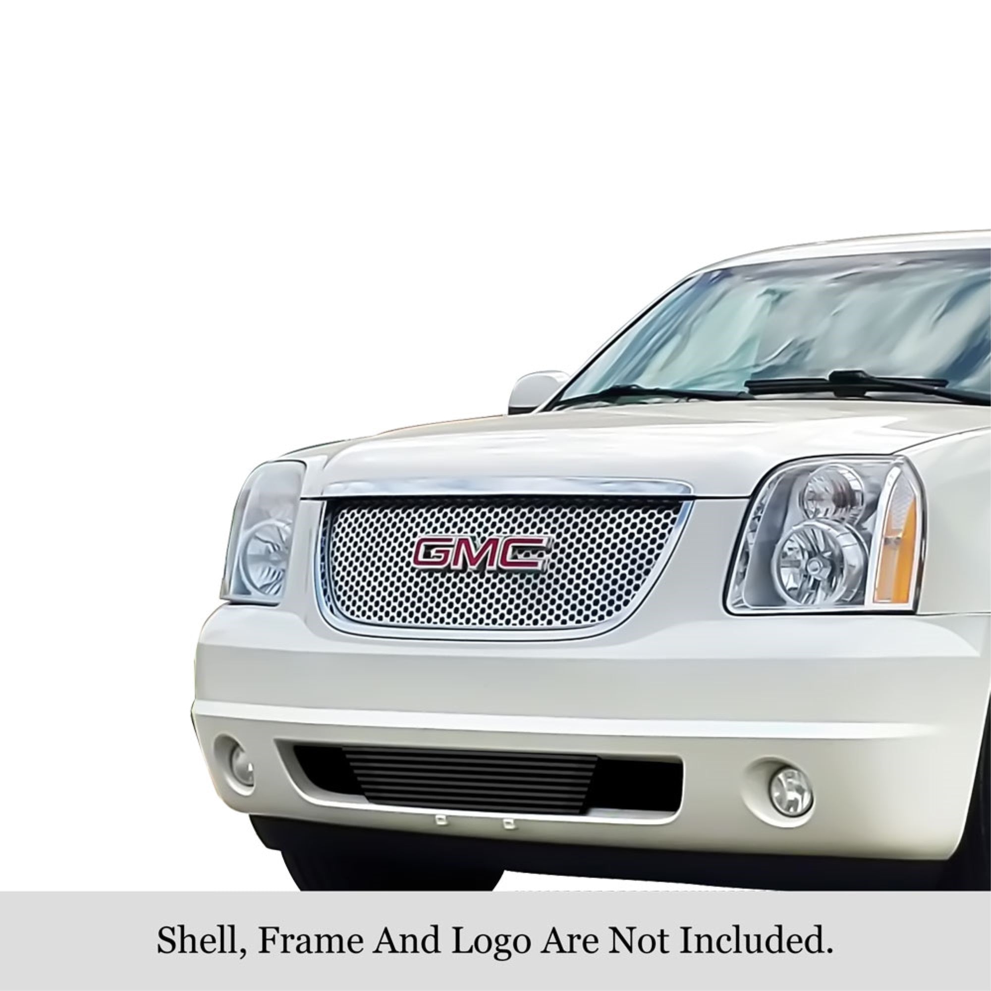 2007-2014 Gmc Yukon Tow Hook Show Not For Hybrid Model/2007-2014 Gmc Yukon Xl Tow Hook Show Not For Hybrid Model Stainless Steel Black Powder Coated Finish 8X6 Horizontal Billet Black Stainless Steel Billet Grille