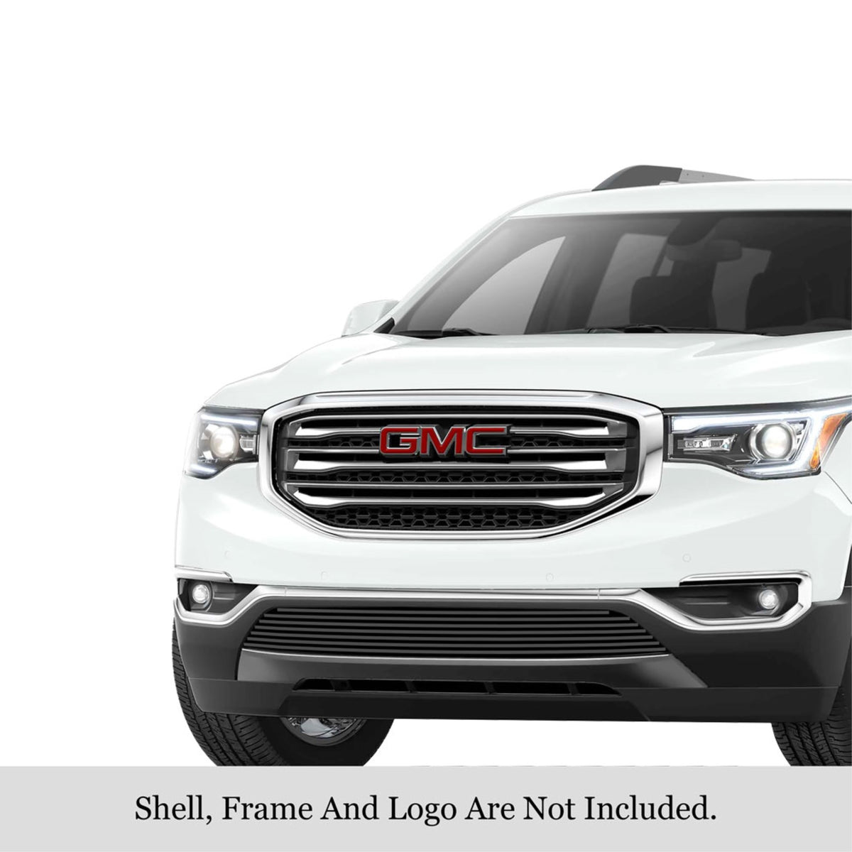 2017-2019 Gmc Acadia Stainless Steel Black Powder Coated Finish 8X6 Horizontal Billet Black Stainless Steel Billet Grille