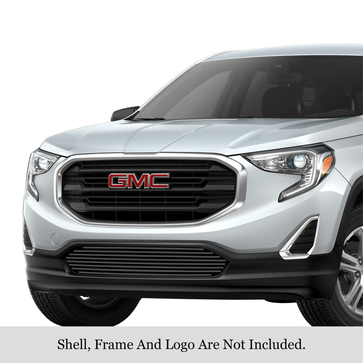 2018-2021 Gmc Terrain Stainless Steel Black Powder Coated Finish 8X6 Horizontal Billet Black Stainless Steel Billet Grille