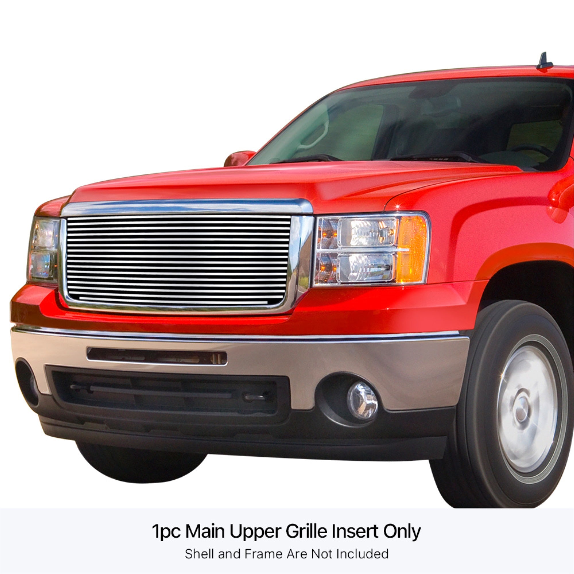 Stainless Steel Main Upper Stainless Steel Billet Grille 2007-2013 GMC Sierra 1500 New Body/2007-2010 GMC Sierra 1500 Denali New Body