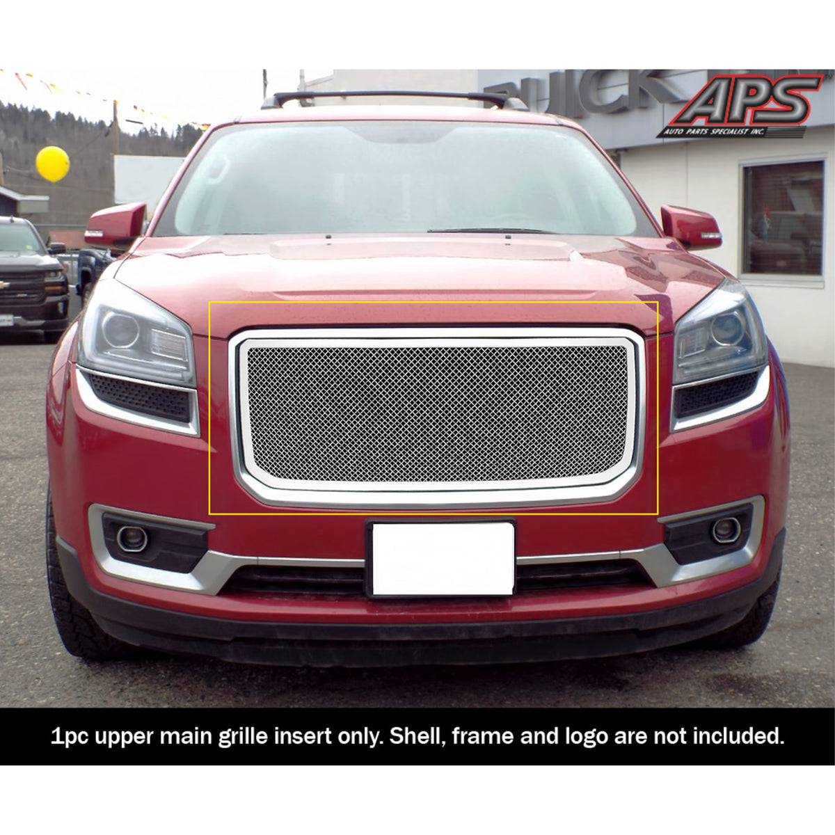 2013-2016 Gmc Acadia With Logo Cover Stainless Steel Polished Finish 1.8 Mm Wire Mesh Mesh Grille