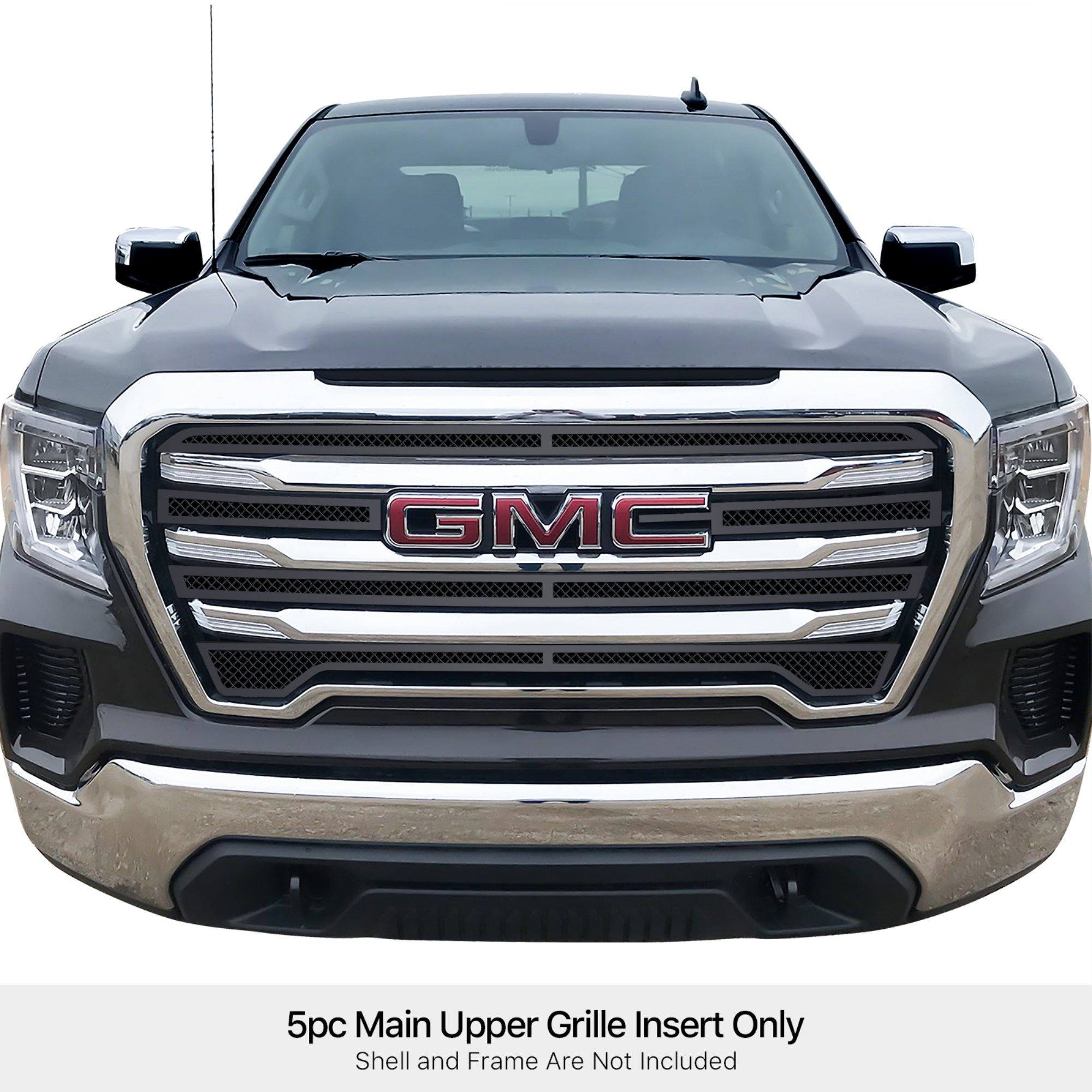 Stainless Steel Main Upper Black Wire Mesh Grille 2019-2021 GMC Sierra 1500 SLE/ 2019-2021 GMC Sierra 1500 Elevation