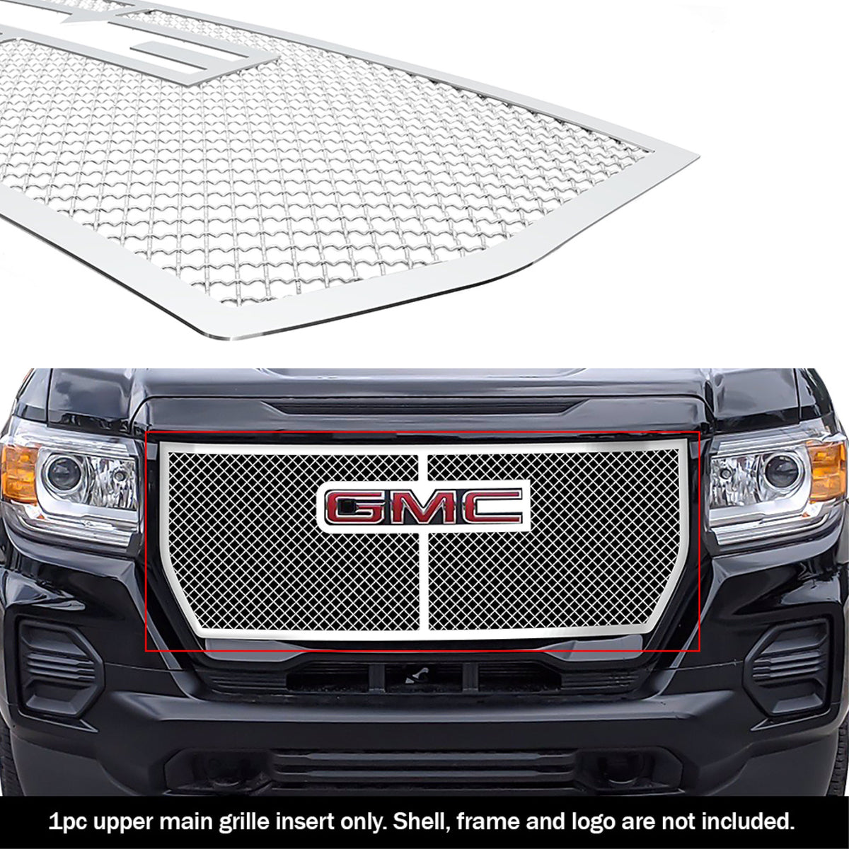 2021-2022 Gmc Canyon Elevation/ 2021-2022 Gmc Canyon At4 Stainless Steel Chrome Finish 2.5 Mm Wire Mesh Mesh Grille