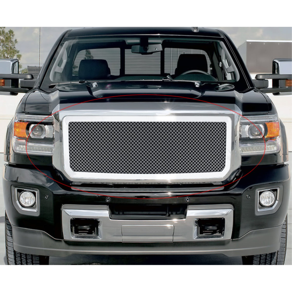 2015-2019 Gmc Sierra 2500 /2015-2019 Gmc Sierra 3500 Stainless Steel Polished Finish 2.5 Mm Wire Mesh Mesh Grille