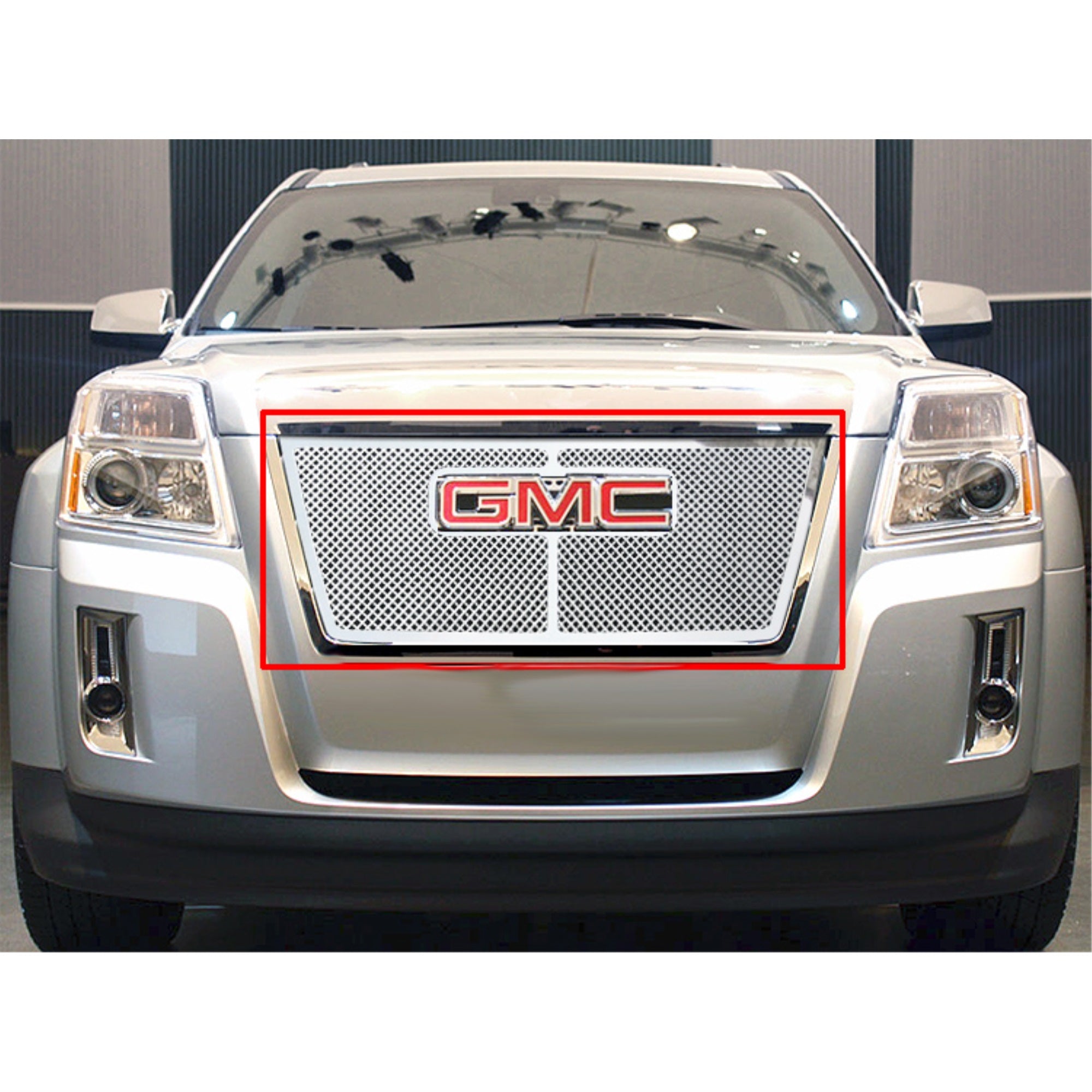 2010-2015 Gmc Terrain 1 Pc With Logo Show Stainless Steel Polished Finish 1.8 Mm Wire Mesh Mesh Grille