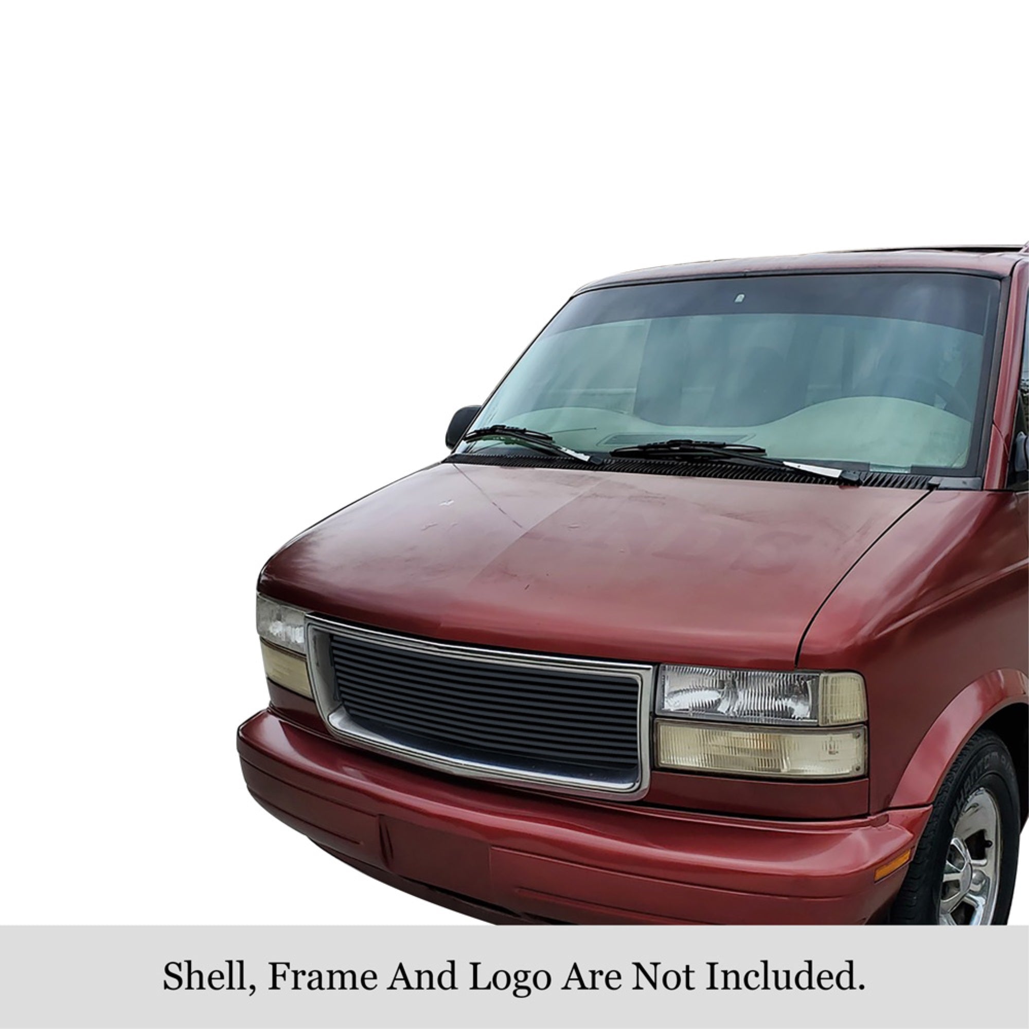 1995-2005 Gmc Safari Van Stainless Steel Black Powder Coated Finish 8X6 Horizontal Billet Black Stainless Steel Billet Grille