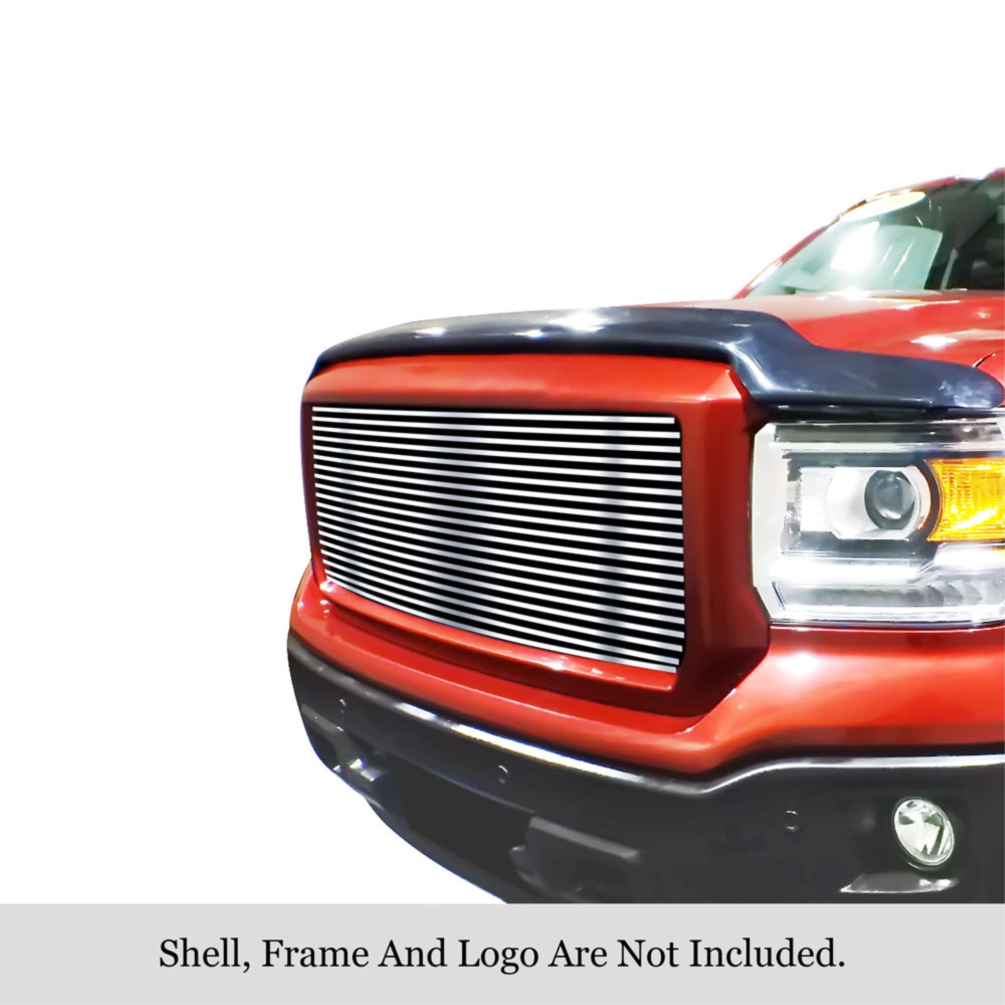 2014-2015 Gmc Sierra 1500 304 Stainless Steel Polished Finish 8X6 Horizontal Billet Stainless Steel Billet Grille