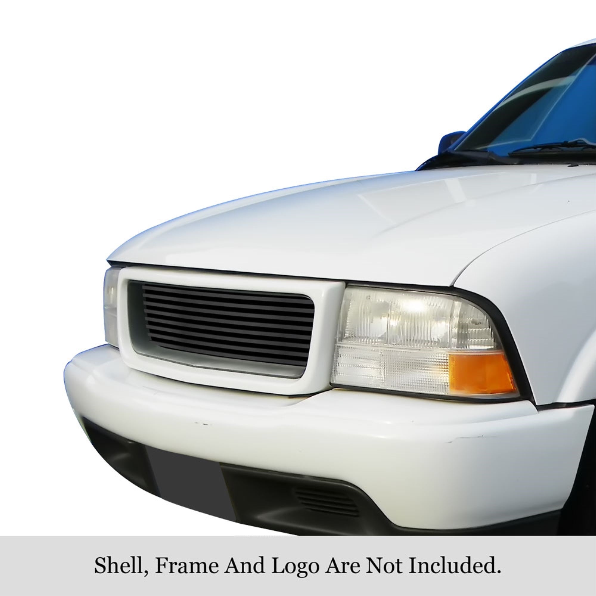 1998-2003 Gmc Jimmy /1998-2003 Gmc Sonoma Stainless Steel Black Powder Coated Finish Horizontal Billet Black Stainless Steel Billet Grille