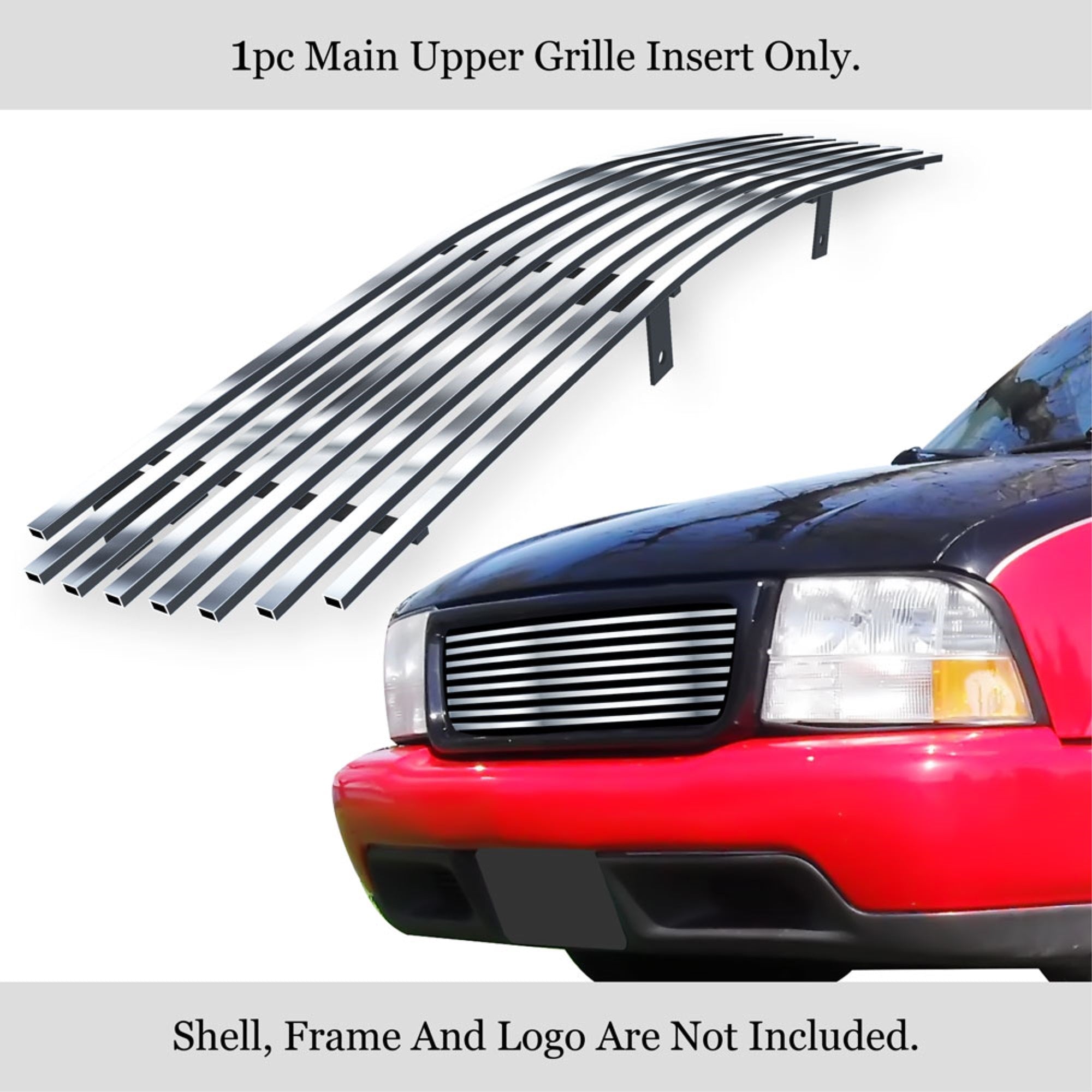 1998-2003 Gmc Jimmy /1998-2003 Gmc Sonoma 304 Stainless Steel Polished Finish 8X6 Horizontal Billet Stainless Steel Billet Grille