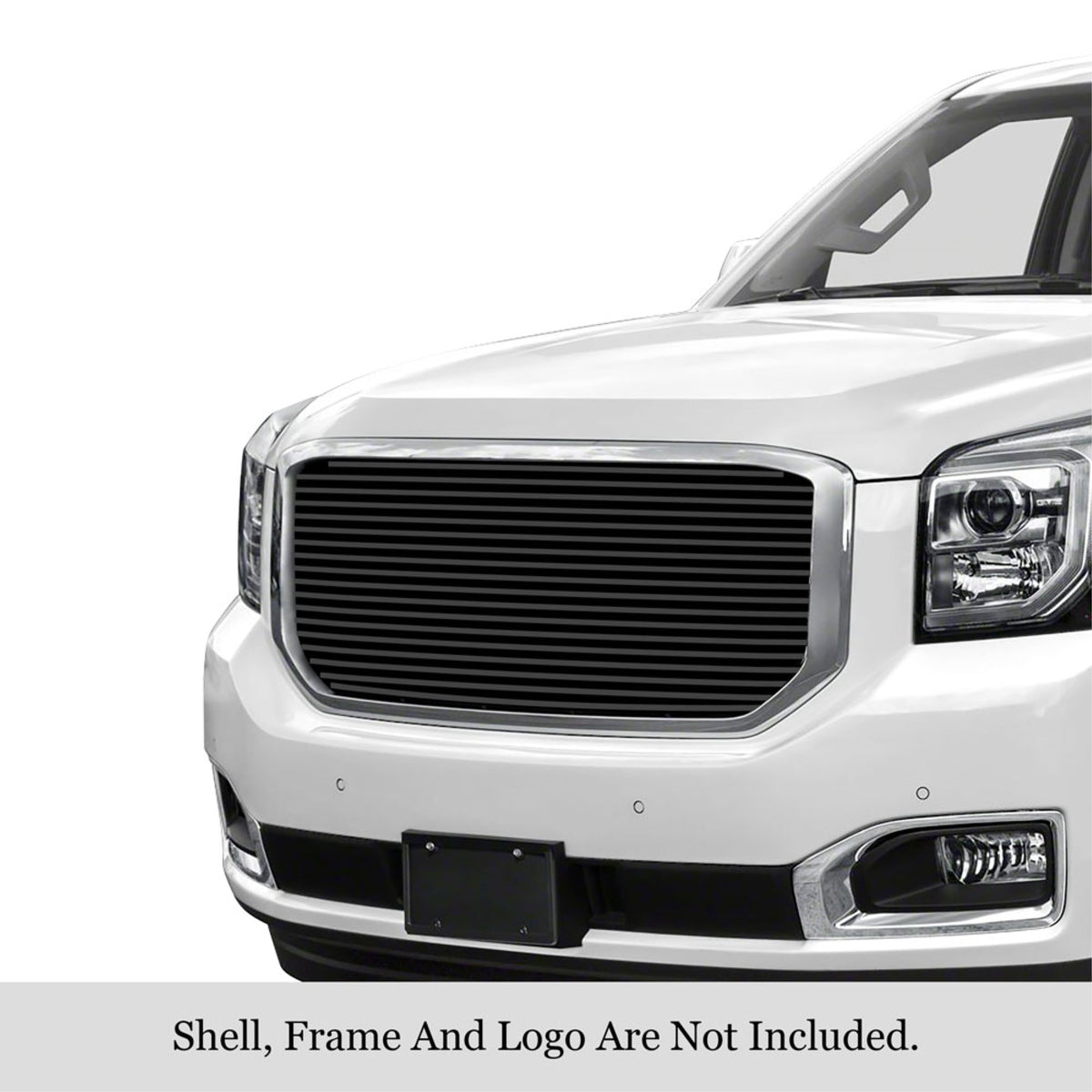 2015-2020 Gmc Yukon/2015-2020 Gmc Yukon Denali Stainless Steel Black Powder Coated Finish 8X6 Horizontal Billet Black Stainless Steel Billet Grille