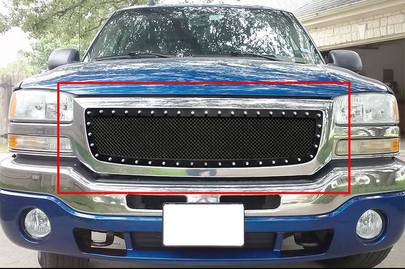 2003-2006 Gmc Sierra 1500 (Not For C3 Model) Logo Covered Main Upper Rivet Grille