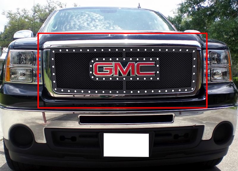 2007-2013 Gmc Sierra 1500 /2007-2010 Gmc Sierra Denali New Body With Logo Show Main Upper Rivet Grille