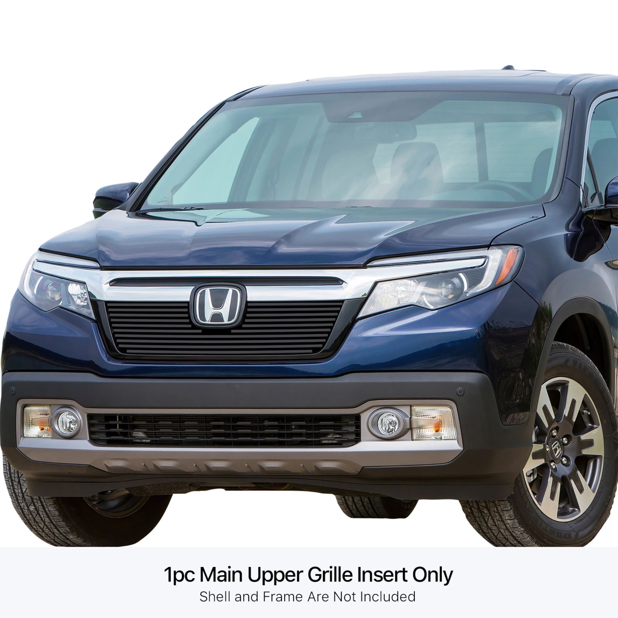 Stainless Steel Main Upper Black Stainless Steel Billet Grille 2017-2020 Honda Ridgeline
