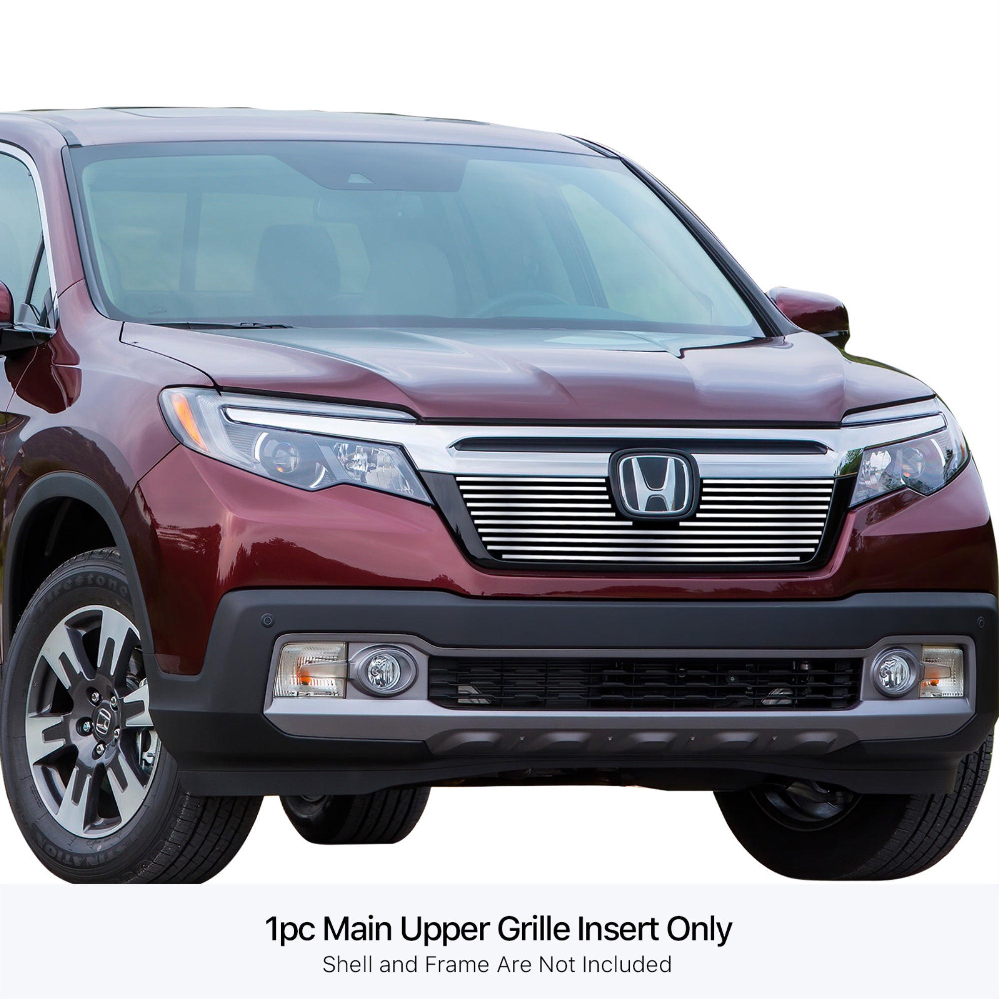 Stainless Steel Main Upper Stainless Steel Billet Grille 2017-2020 Honda Ridgeline