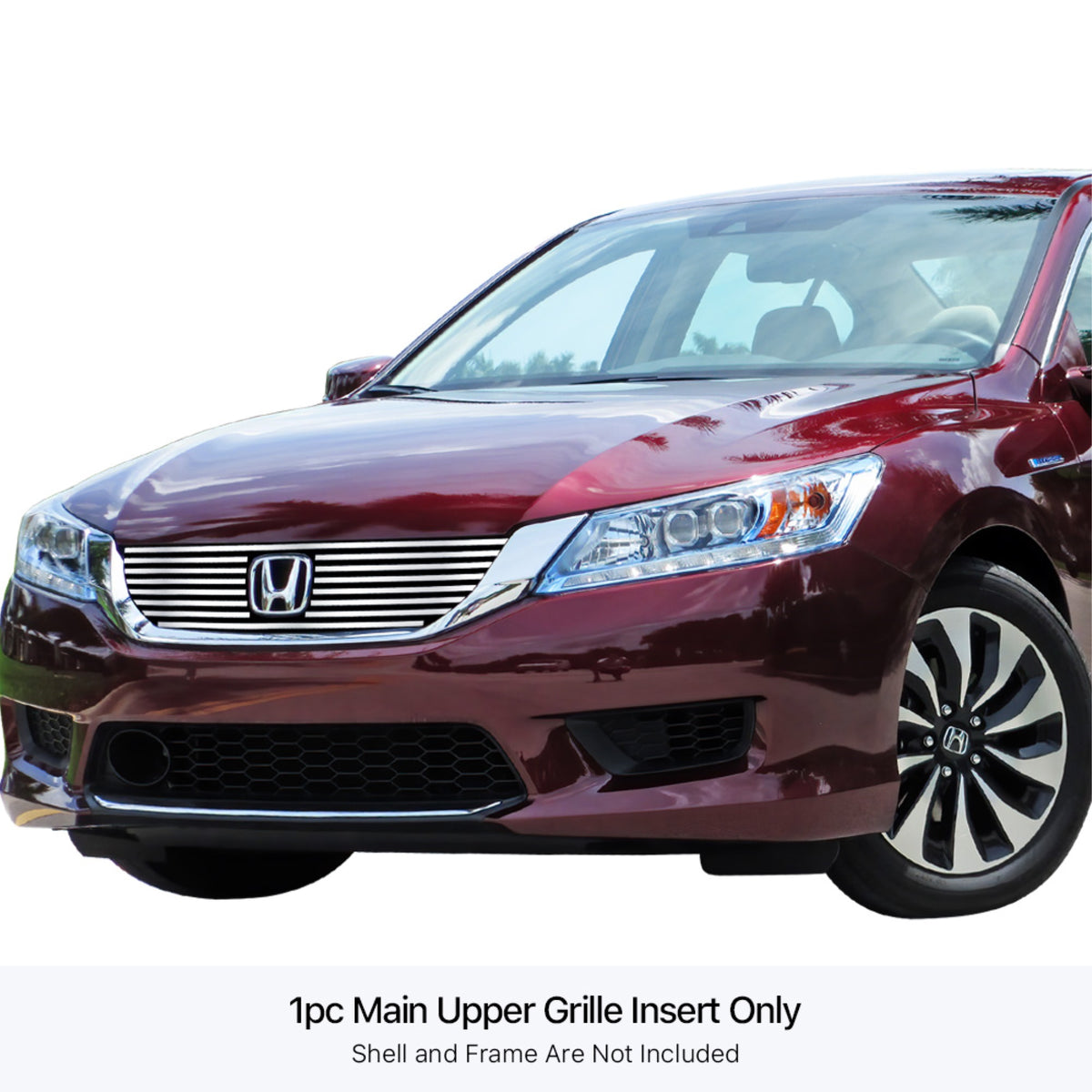 Stainless Steel Main Upper Stainless Steel Billet Grille 2013-2015 Honda Accord Sedan