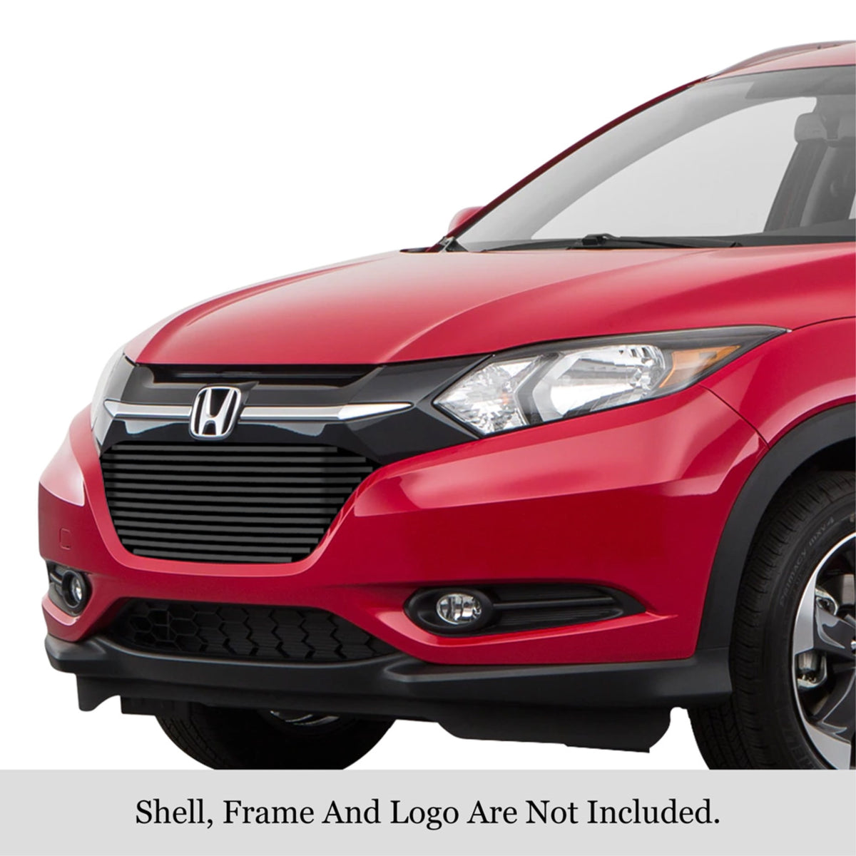 2016-2018 Honda Hr-V Stainless Steel Black Powder Coated Finish 8X6 Horizontal Billet Black Stainless Steel Billet Grille