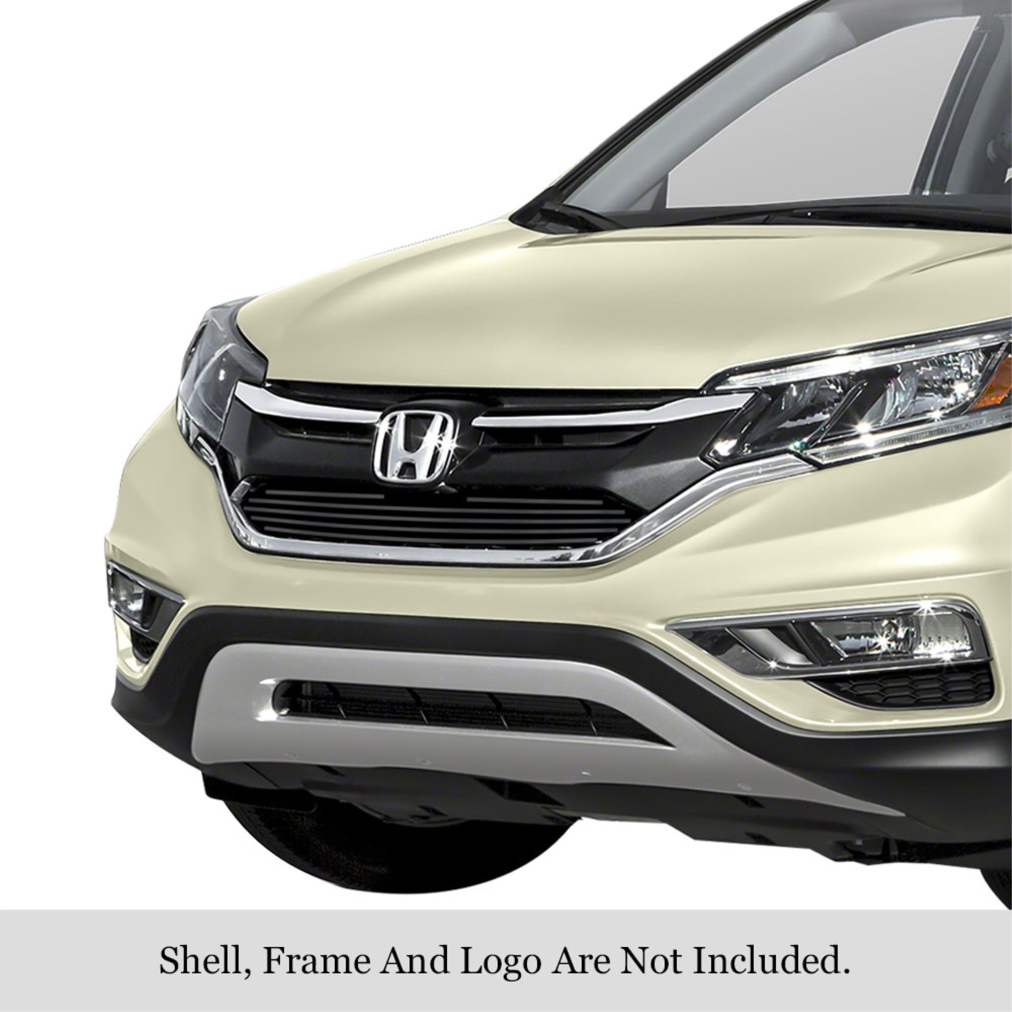 2015-2016 Honda Cr-V Stainless Steel Black Powder Coated Finish Horizontal Billet Black Stainless Steel Billet Grille