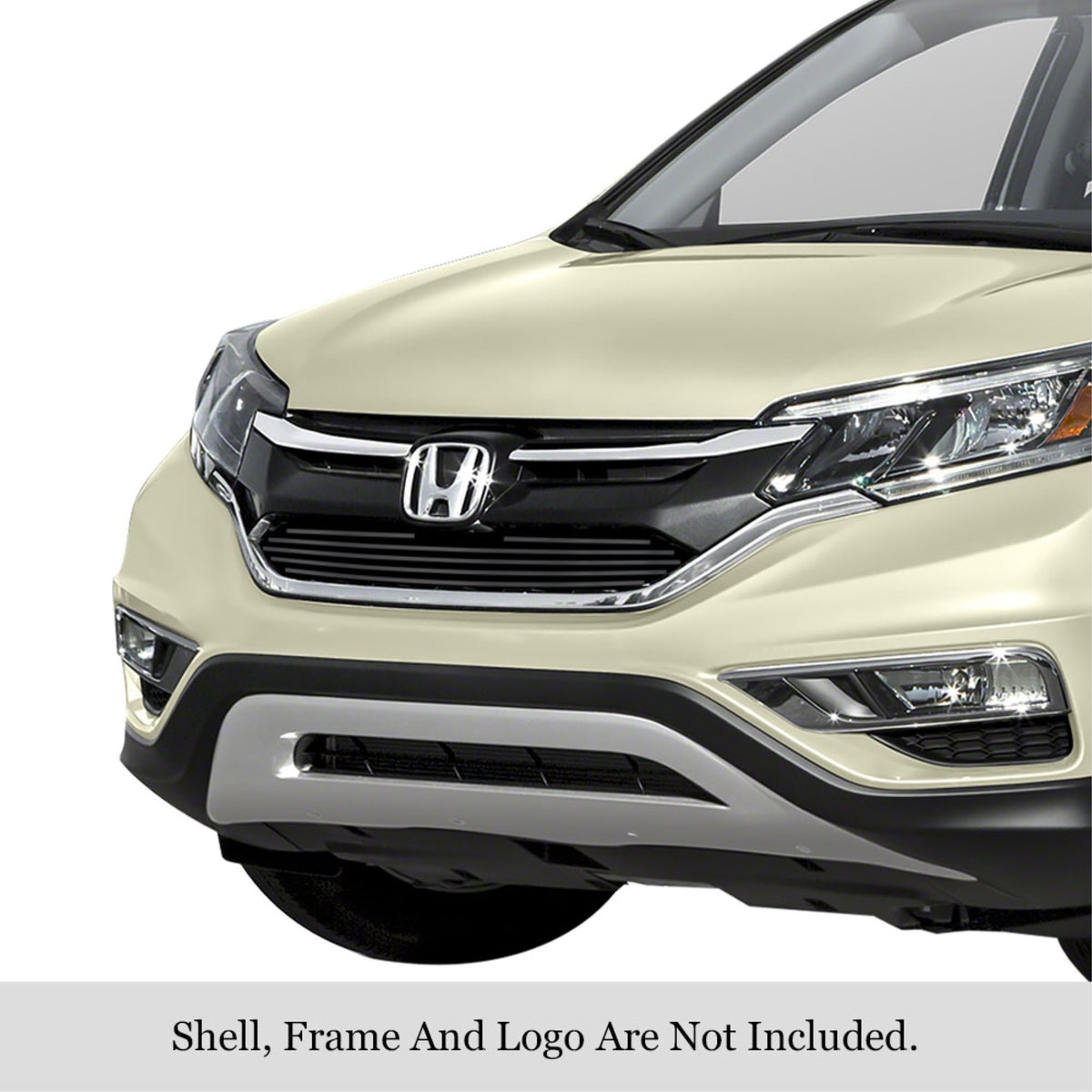 2015-2016 Honda Cr-V Stainless Steel Black Powder Coated Finish Horizontal Billet Black Stainless Steel Billet Grille