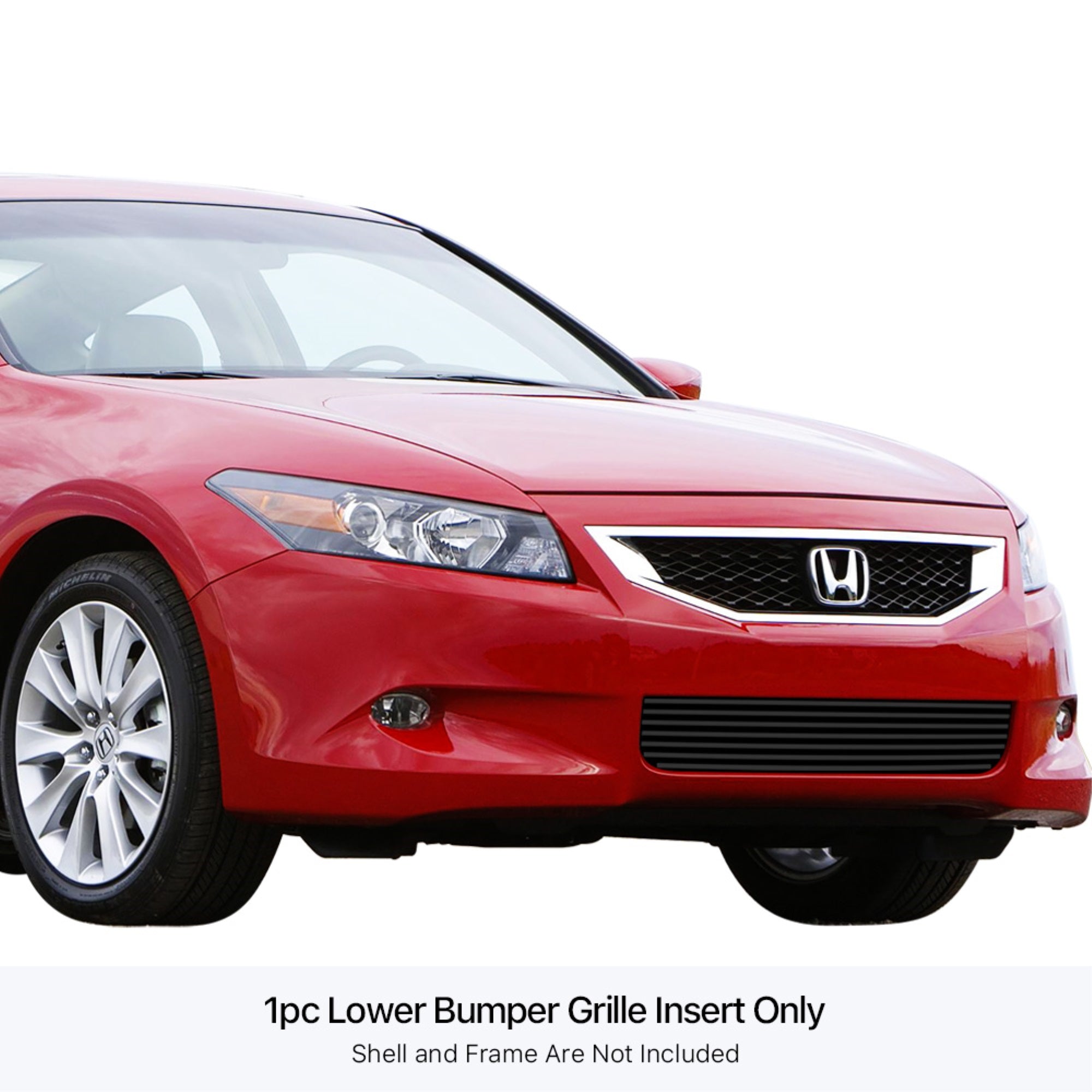 Stainless Steel Lower Bumper Black Stainless Steel Billet Grille 2008-2010 Honda Accord Coupe