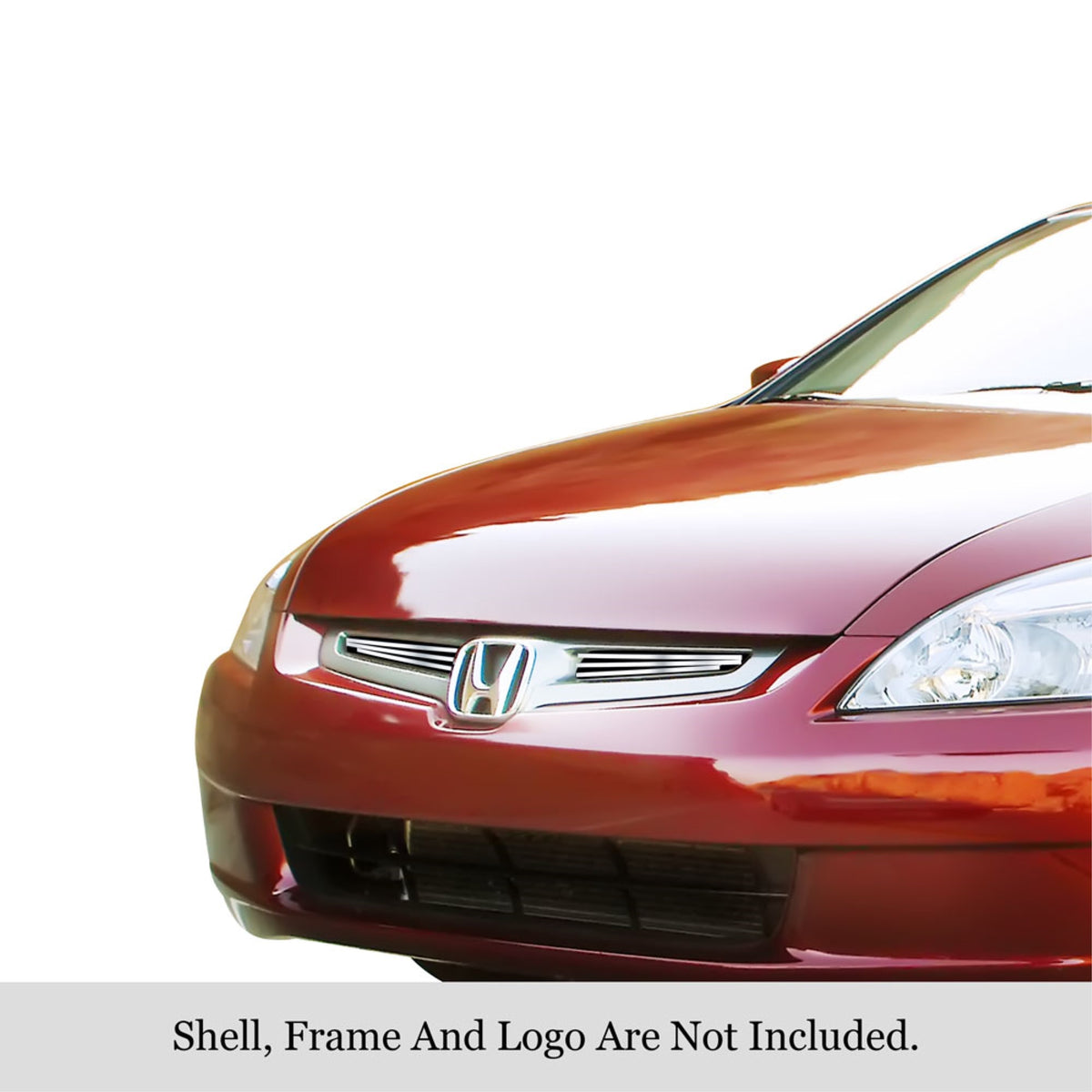2003-2005 Honda Accord Sedan 304 Stainless Steel Polished Finish Horizontal Billet Stainless Steel Billet Grille