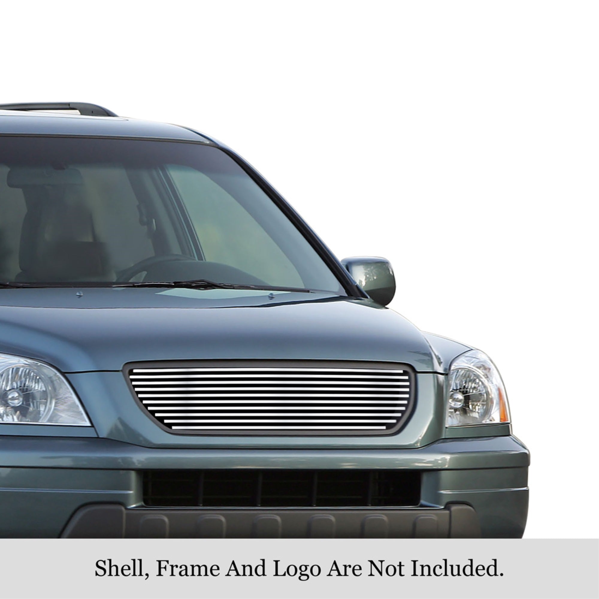2003-2005 Honda Pilot Stainless Steel Silver Hairline Finish Finish 8X6 Horizontal Billet Stainless Steel Billet Grille