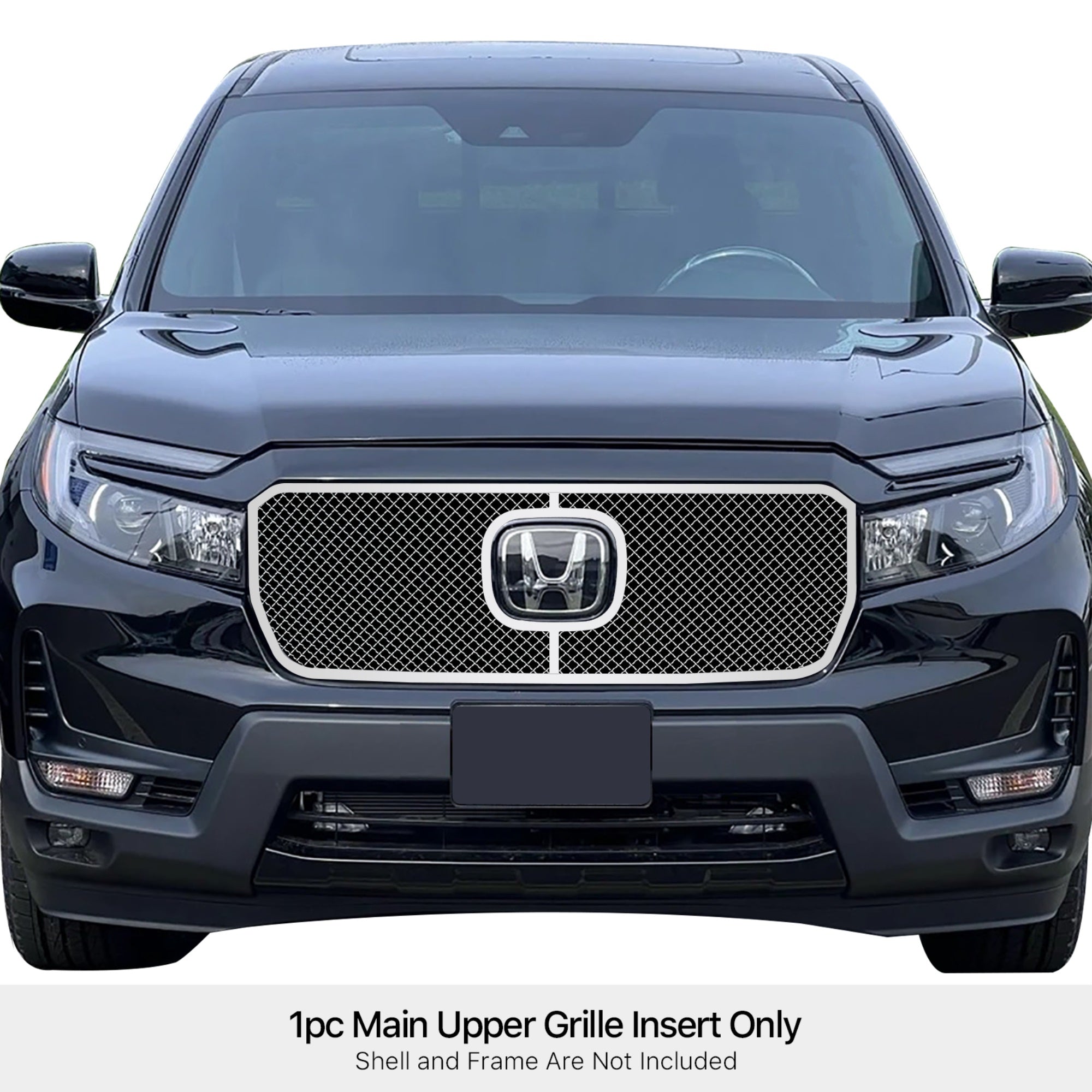 Stainless Steel Main Upper Mesh Grille 2021-2025 Honda Ridgeline Not For HPD Grille