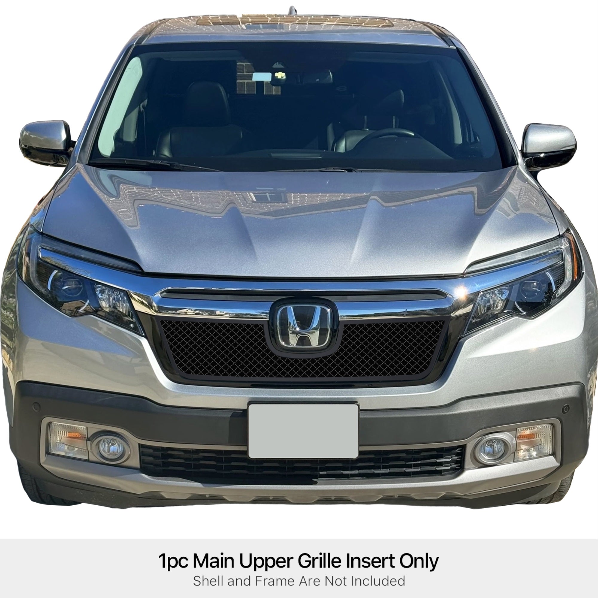 Stainless Steel Main Upper Black Wire Mesh Grille 2017-2020 Honda Ridgeline