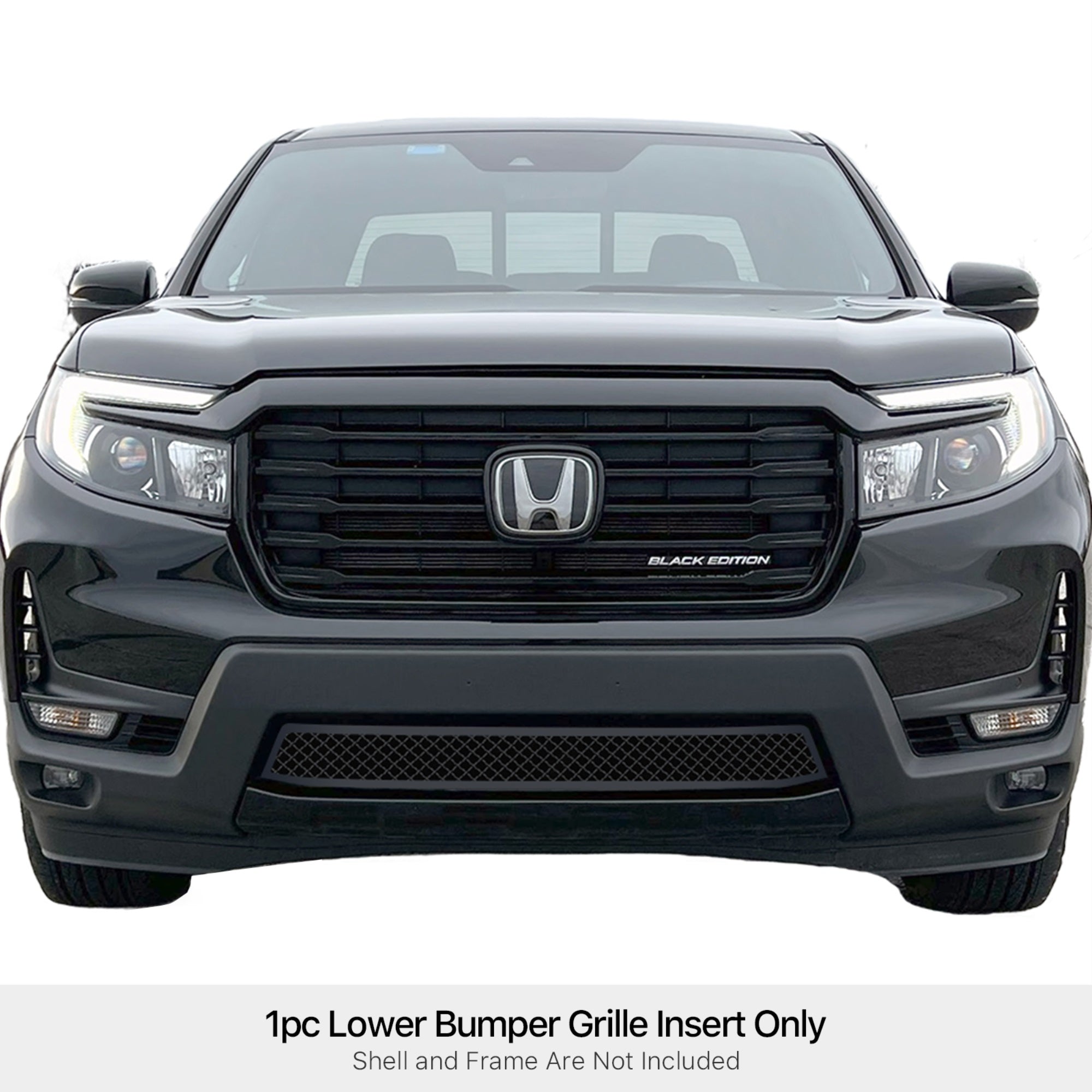 Stainless Steel Lower Bumper Black Wire Mesh Grille 2021-2025 Honda Ridgeline