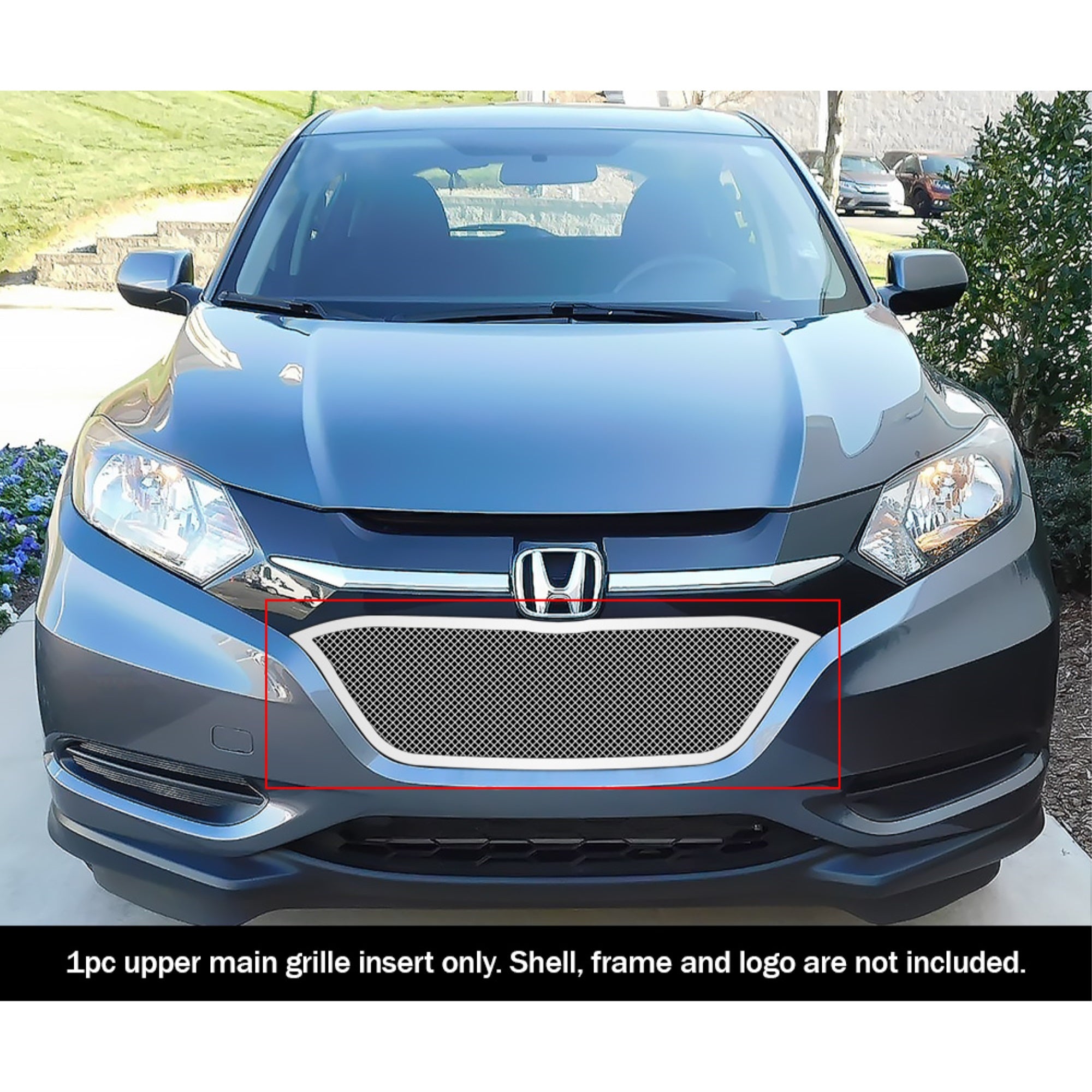 Stainless Steel Main Upper Mesh Grille 2016-2018 Honda HR-V